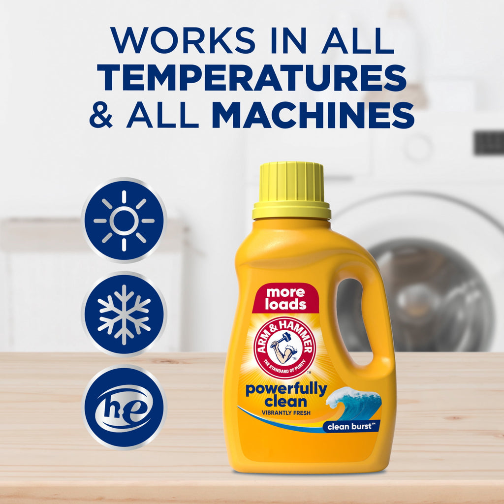 ARM & HAMMER Clean Burst Liquid Laundry Detergent - 110 Loads, 110 fl oz - 4-Pack