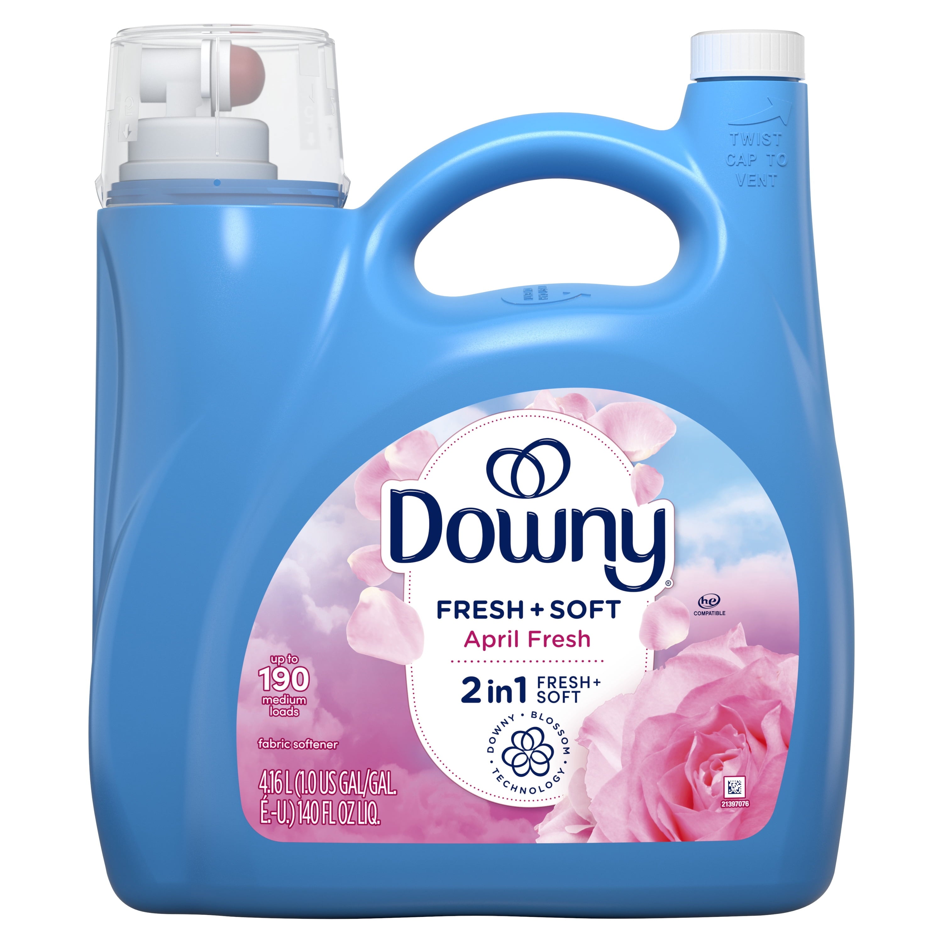 Downy Liquid Fabric Softener and Conditioner - April Fresh Scent, 140 fl oz, 190 Loads