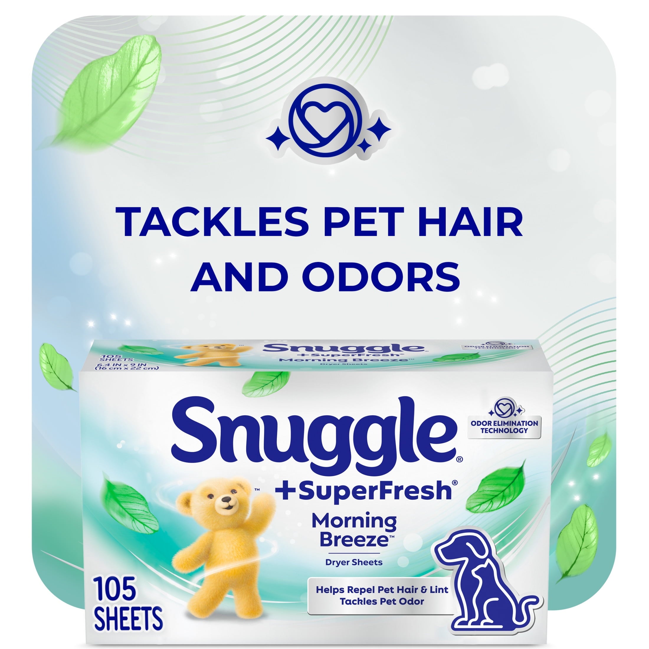 Snuggle SuperFresh Morning Breeze - Dryer Sheets, 105 Count - 2-Pack
