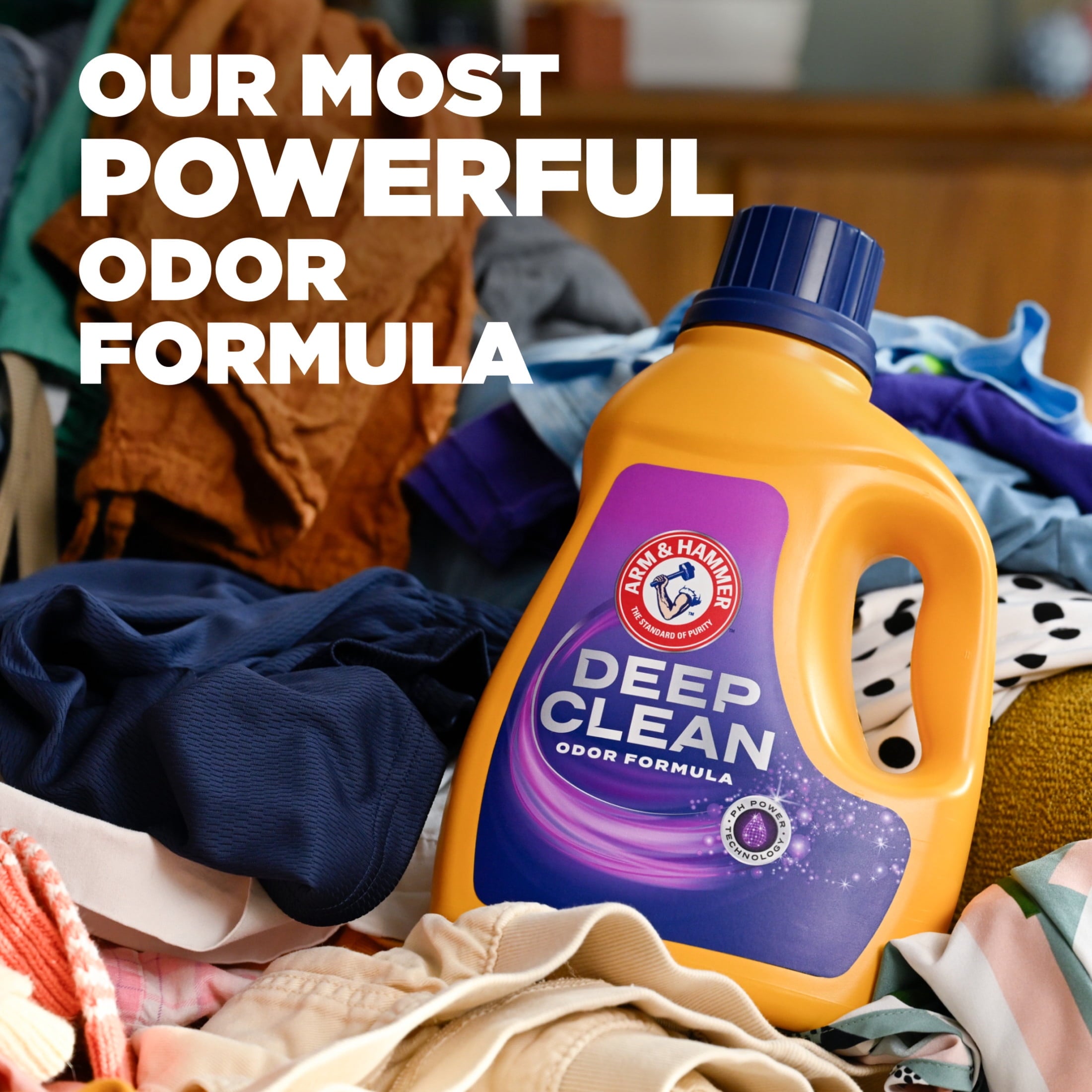 ARM & HAMMER Deep Clean Odor Formula Liquid Laundry Detergent - Radiant Burst, 150 Fl Oz