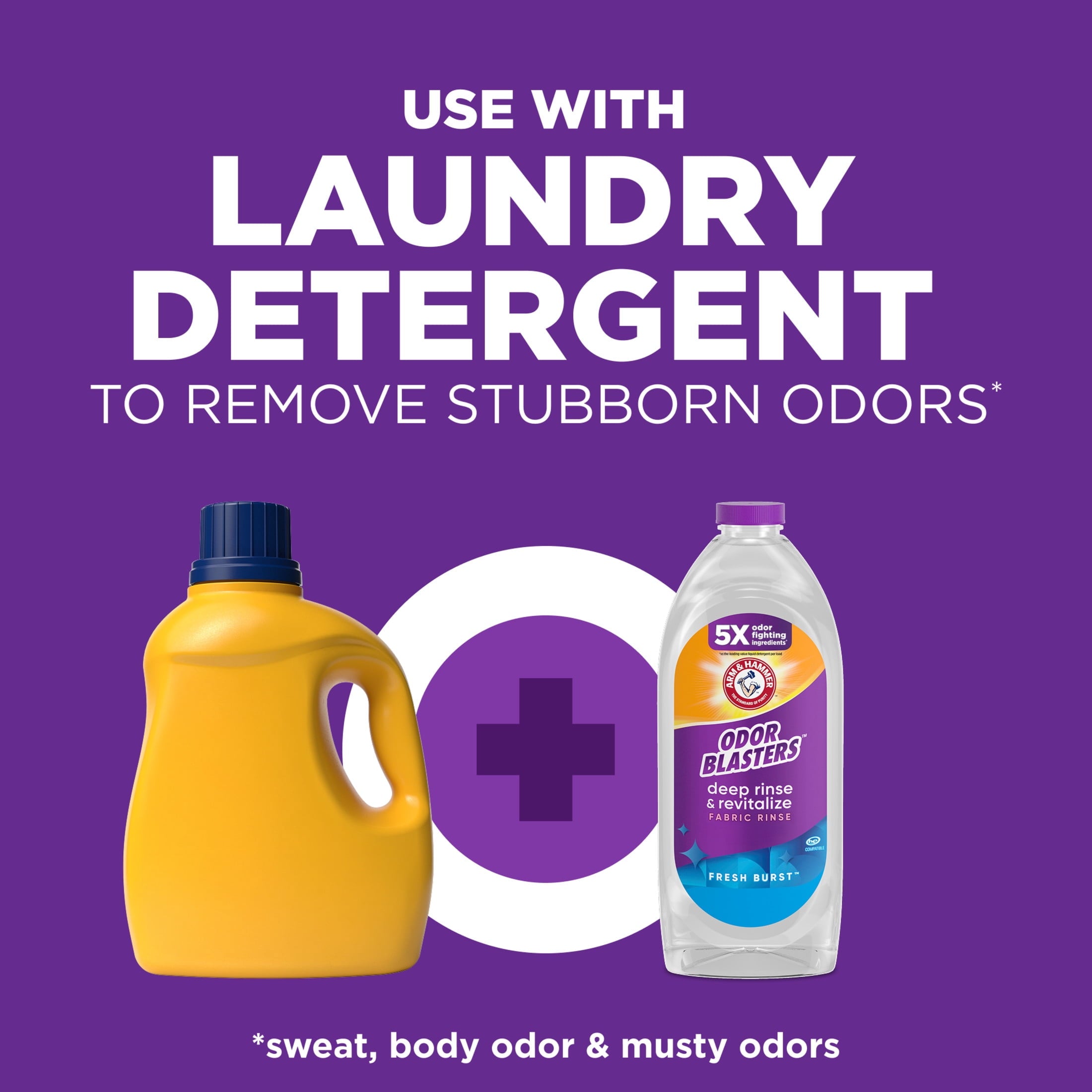 ARM & HAMMER Odor Blasters Deep Rinse and Revitalize Fabric Rinse - Fresh Burst, 28 fl oz - 6-Pack