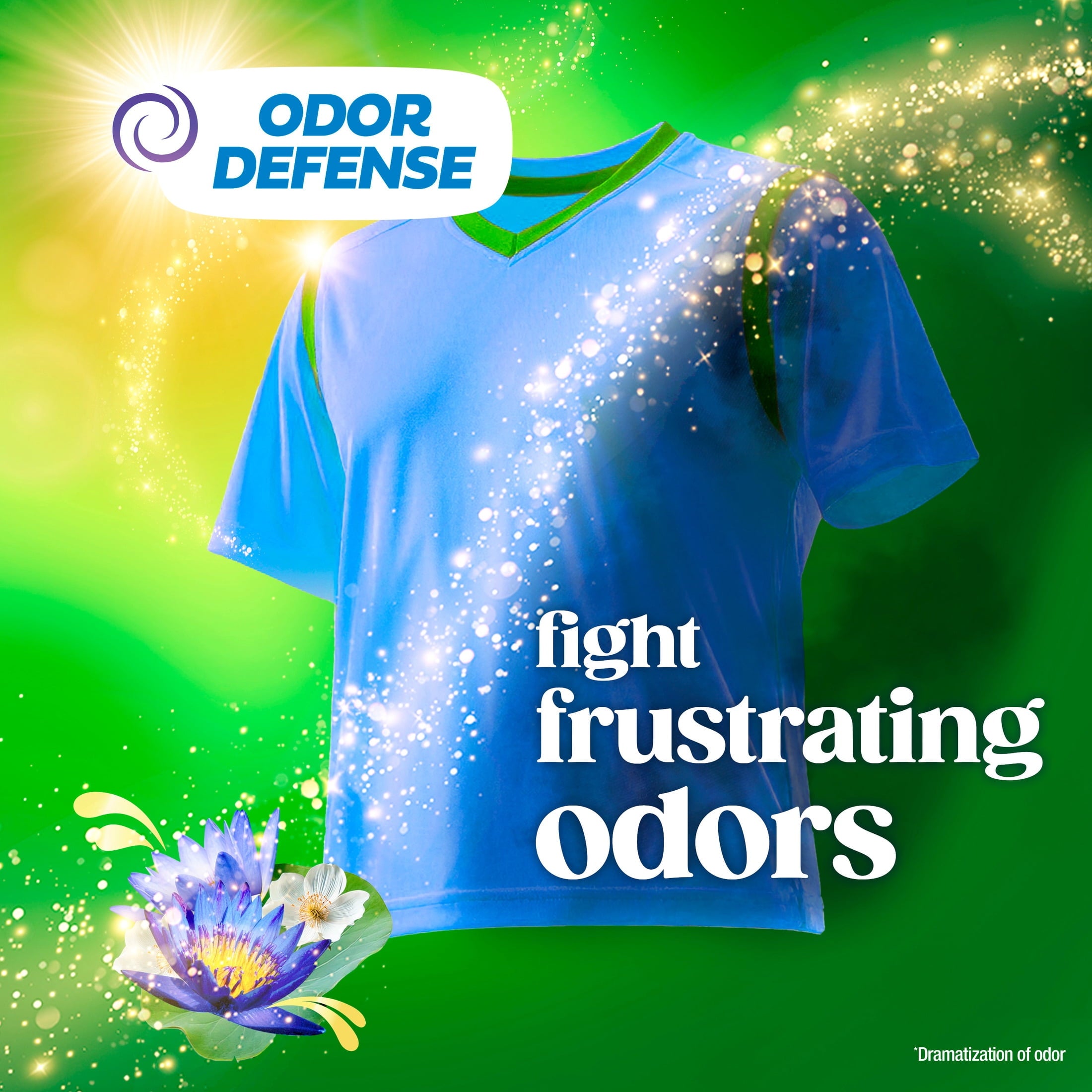 Gain Plus Laundry Detergent Liquid - Now with Odor Defense + OXI, Waterfall Delight Scent, 60 fl oz, 45 Loads