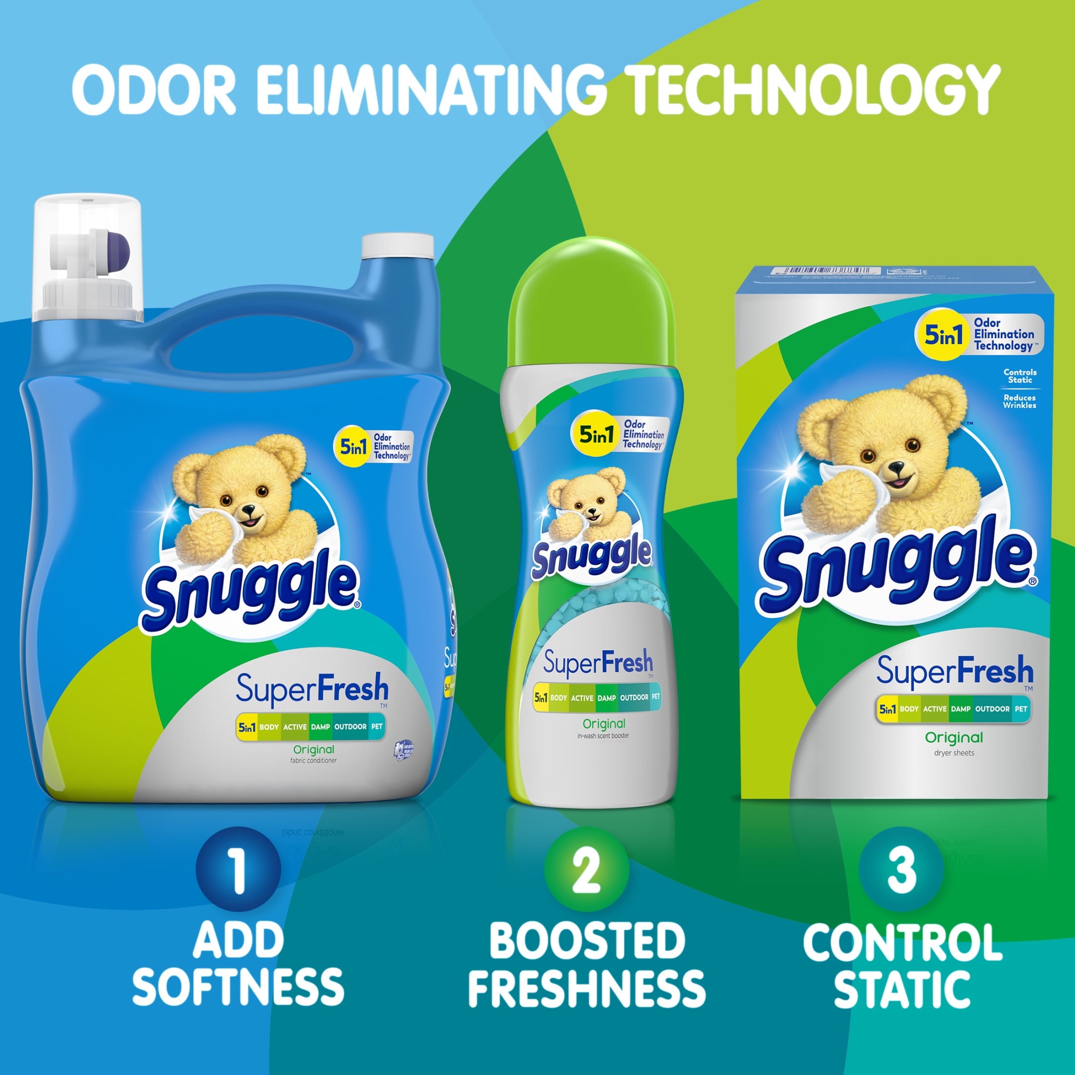 Snuggle Super Fresh Liquid Fabric Softener with Odor Eliminating Technology - Original, 140oz, 132 Loads