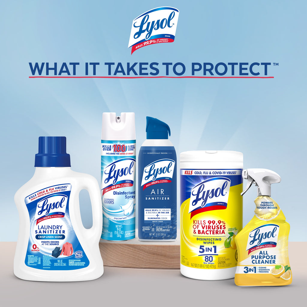 Lysol Power Limescale Remover Bathroom Cleaner Spray - Hard Water Stain Remover, Disinfecting Multipurpose Cleaner, 0% Bleach, Atlantic Fresh Scent, 32 fl oz