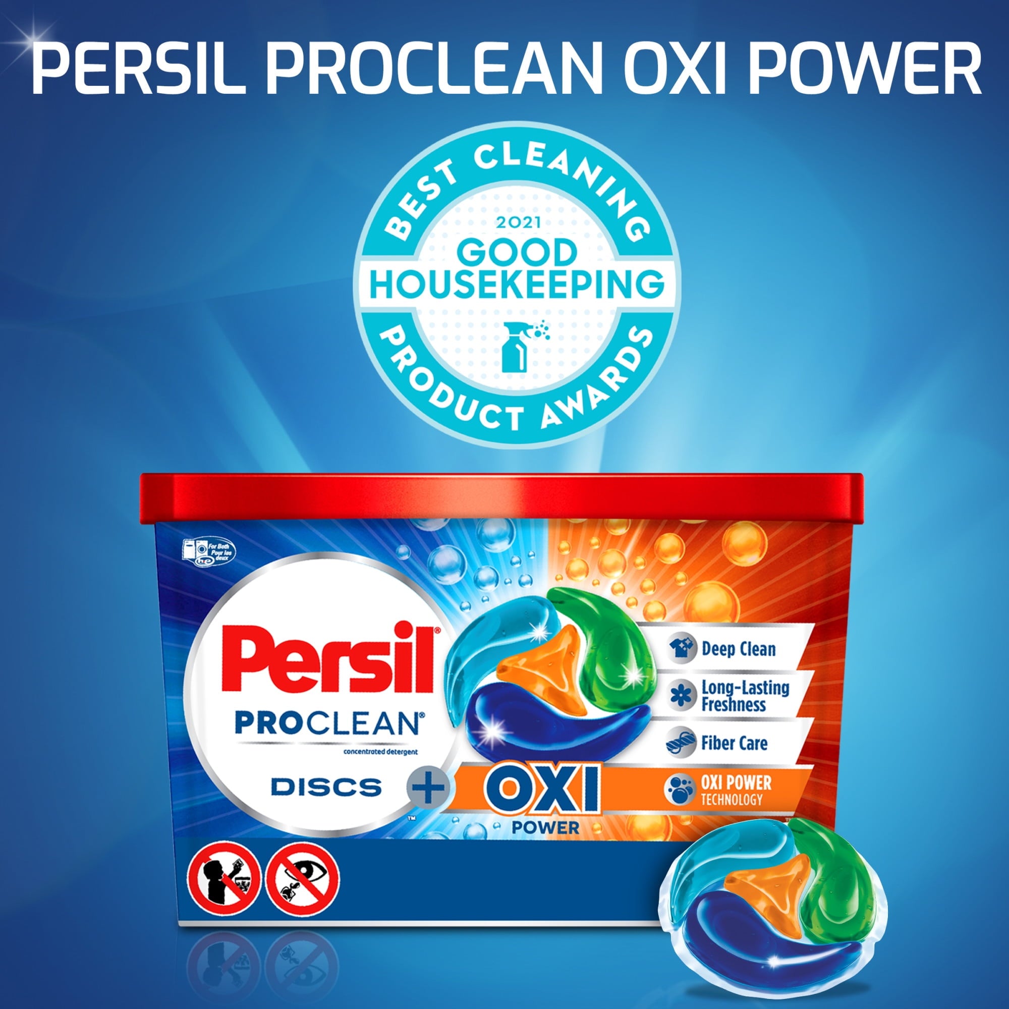 Persil Discs Laundry Detergent Pacs - Oxi, 59 Count