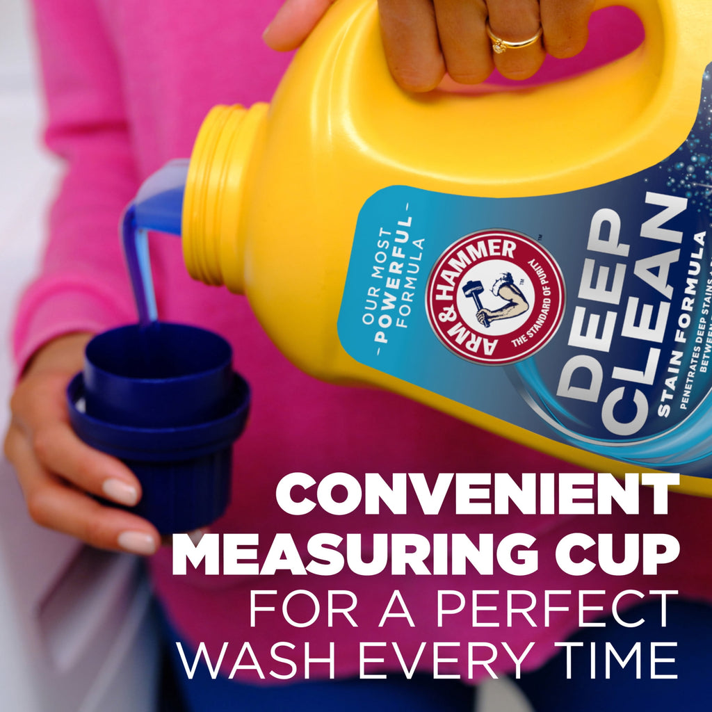 ARM & HAMMER Deep Clean OxiClean Max Force Laundry Detergent - Sparkling Clean, 102 fl oz, 68 Loads