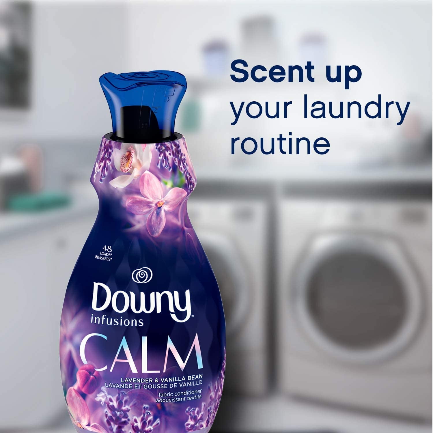 Downy Ultra Soft Fabric Softener Liquid - Calm, Lavender and Vanilla Bean, 56 fl oz, Pack of 2
