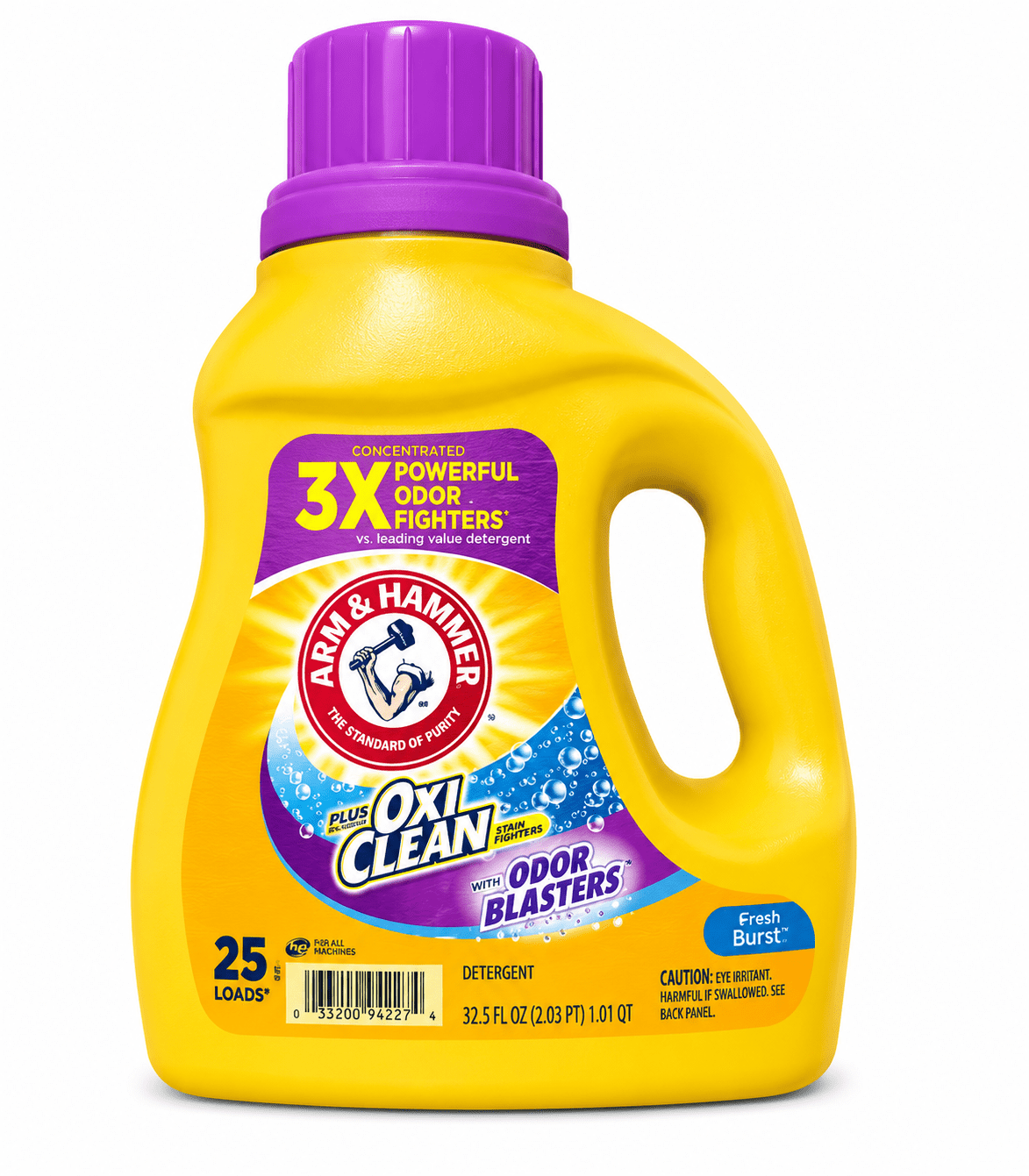 Arm & Hammer Plus OxiClean with Odor Blasters Liquid Laundry Detergent - Fresh Burst, 32.5 fl oz, 25 Loads