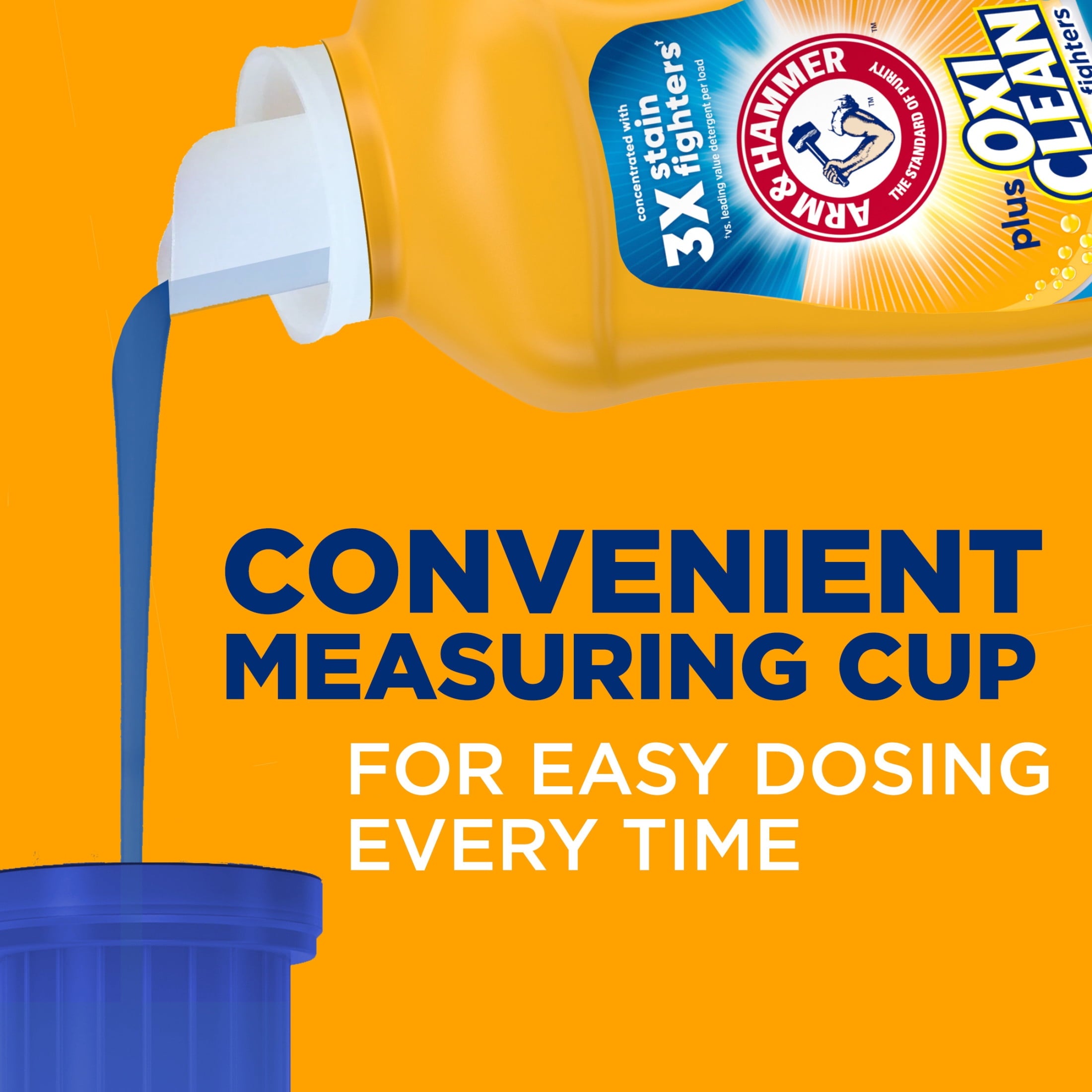 ARM & HAMMER Plus OxiClean Clean Meadow - 77 Loads Liquid Laundry Detergent, 100.5 fl oz