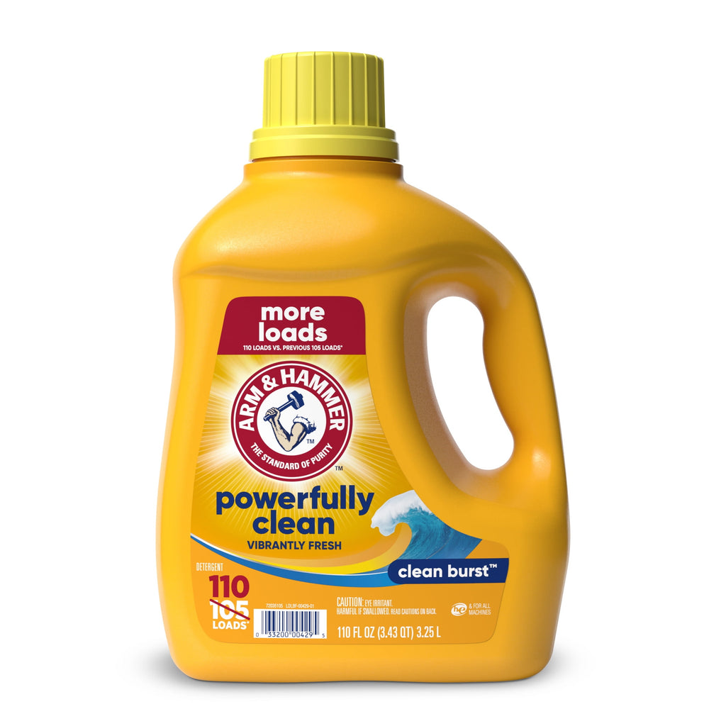 ARM & HAMMER Clean Burst Liquid Laundry Detergent - 110 Loads, 110 fl oz - 4-Pack