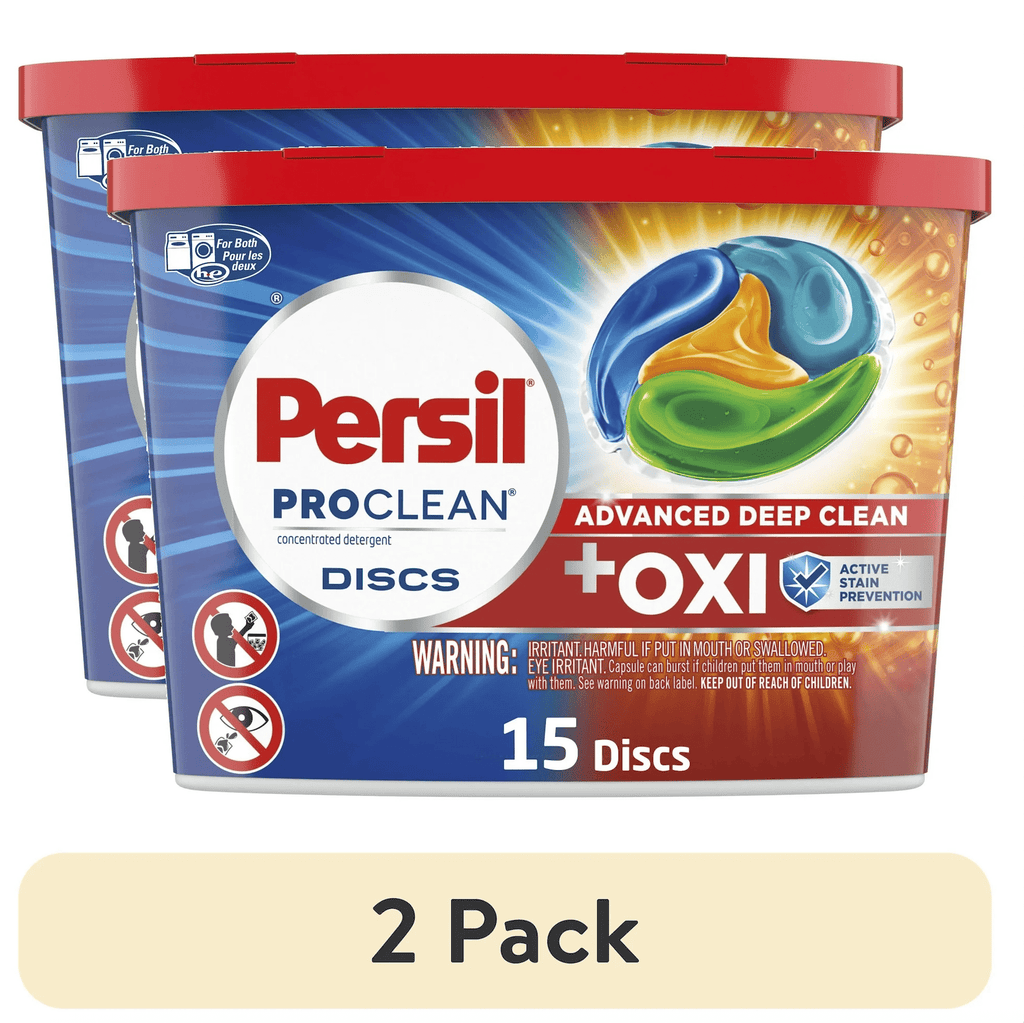 Persil Discs Laundry Detergent Pacs - Oxi, 15 Count - 2-Pack