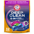ARM & HAMMER Deep Clean Odor Formula Detergent Power Paks - Radiant Burst, 32 Count - 4-Pack