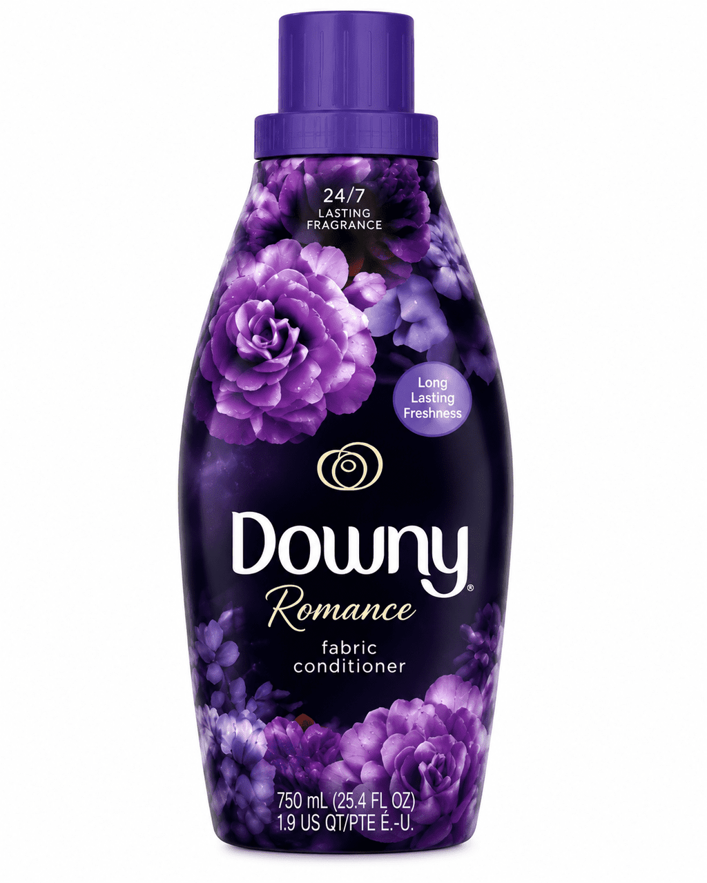 Downy Romance Liquid Fabric Softener - Romantic Fragrance, 2 x 750 mL, 2 Count, 2 Pack