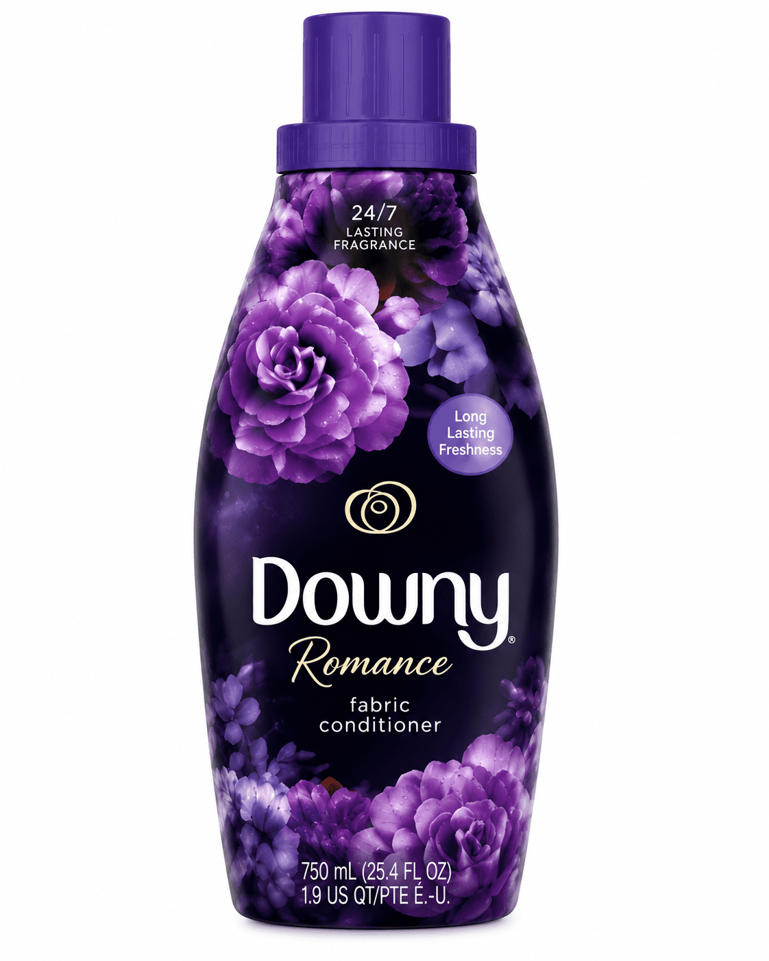Downy Romance Liquid Fabric Softener - Romantic Fragrance, 2 x 750 mL, 2 Count, 2 Pack