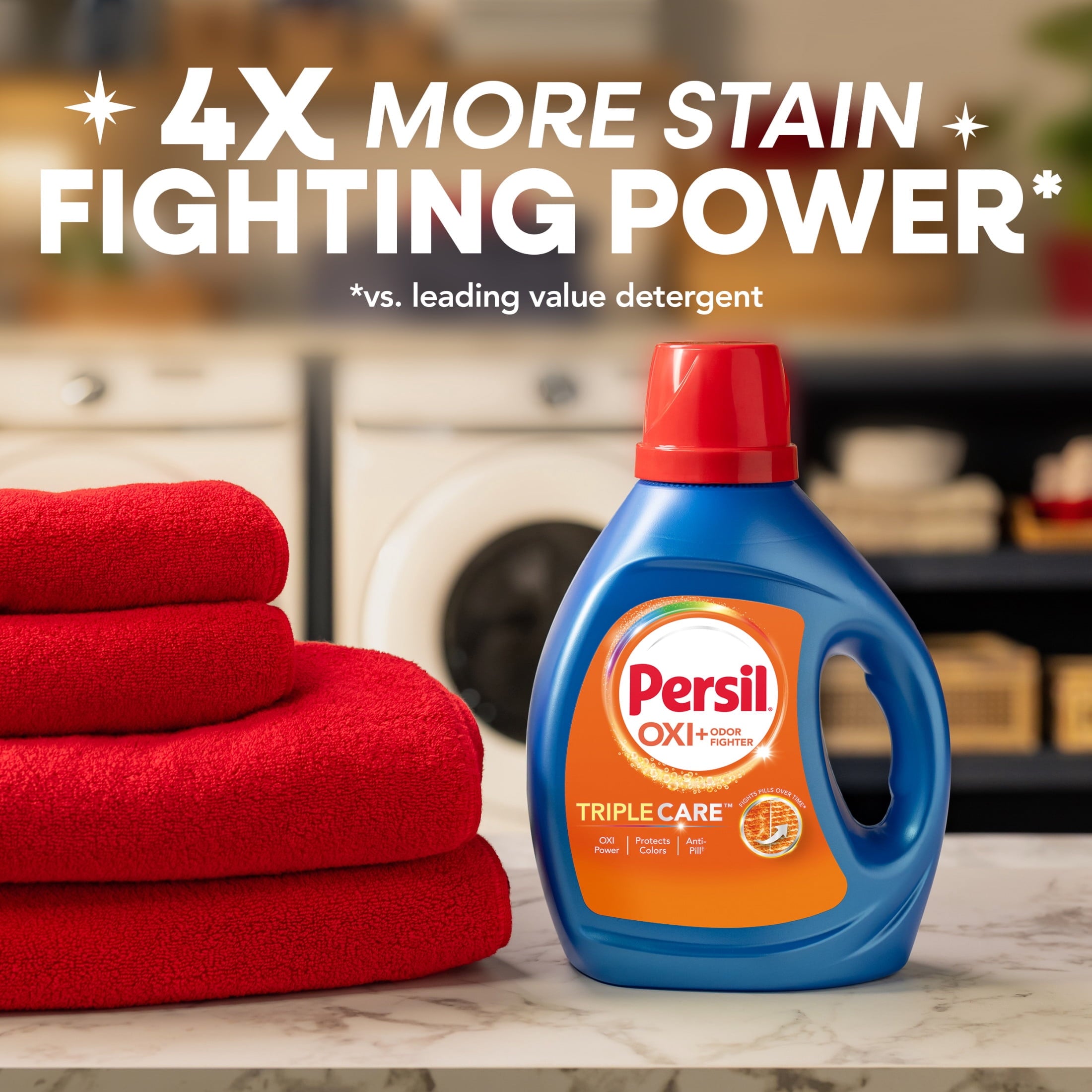 Persil Advanced Clean Oxi+Odor Fighter Liquid Laundry Detergent - 126 fl oz, 75 Loads
