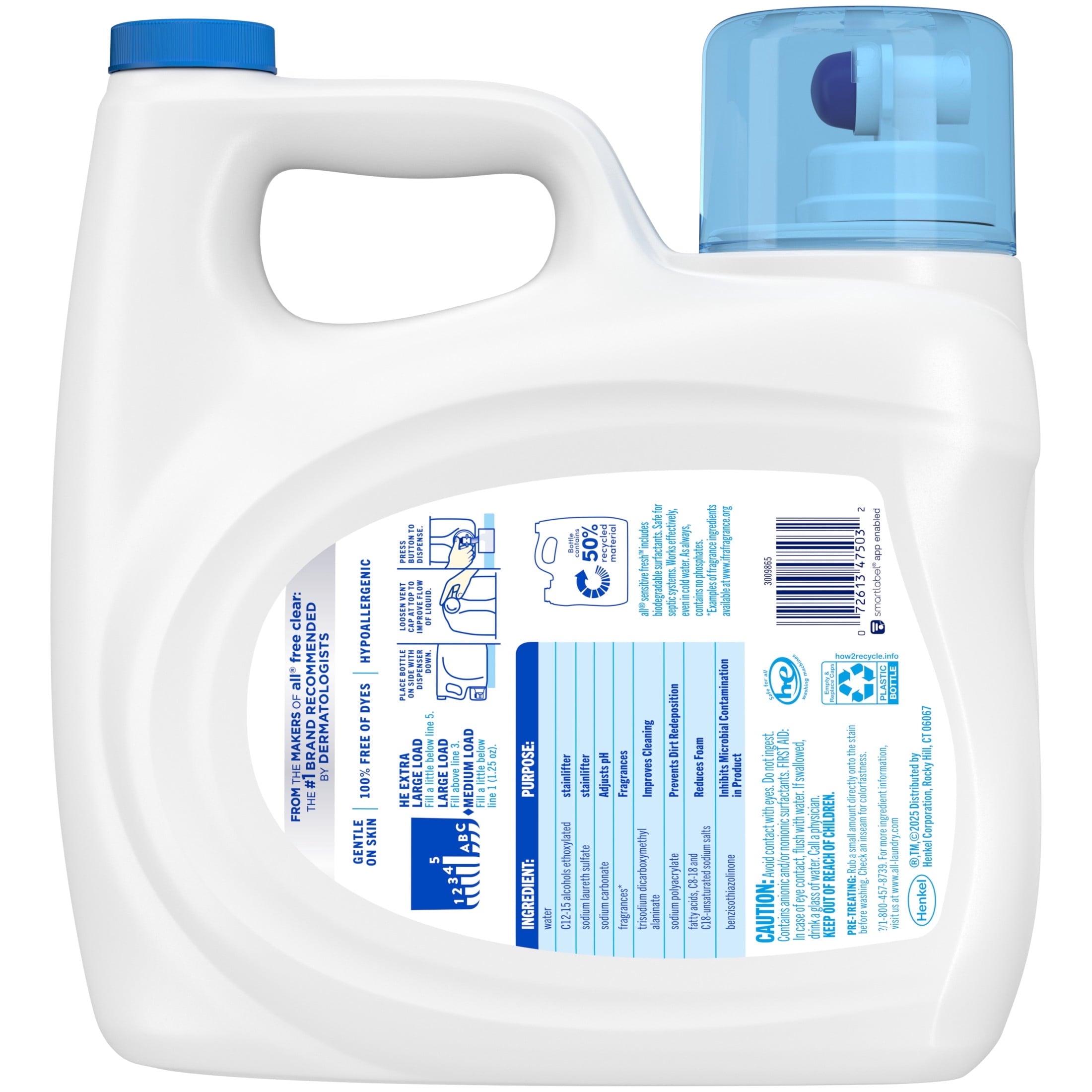 all sensitive fresh Spring Breeze Scented Liquid Laundry Detergent - 118 oz, 94 Loads