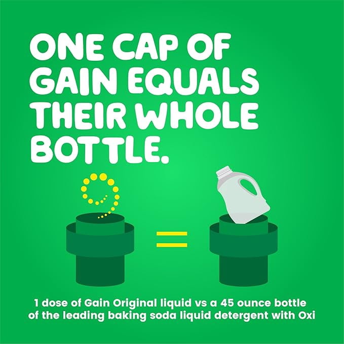 Gain Cold Water Liquid Laundry Detergent with Oxi 121 Washloads - 165oz
