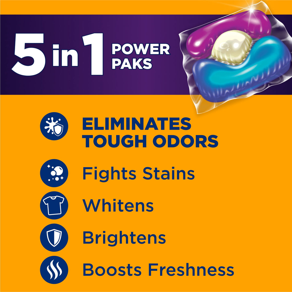 ARM & HAMMER Plus OxiClean With Odor Blasters Laundry Detergent - 5-IN-1 Power Paks, 72 Count