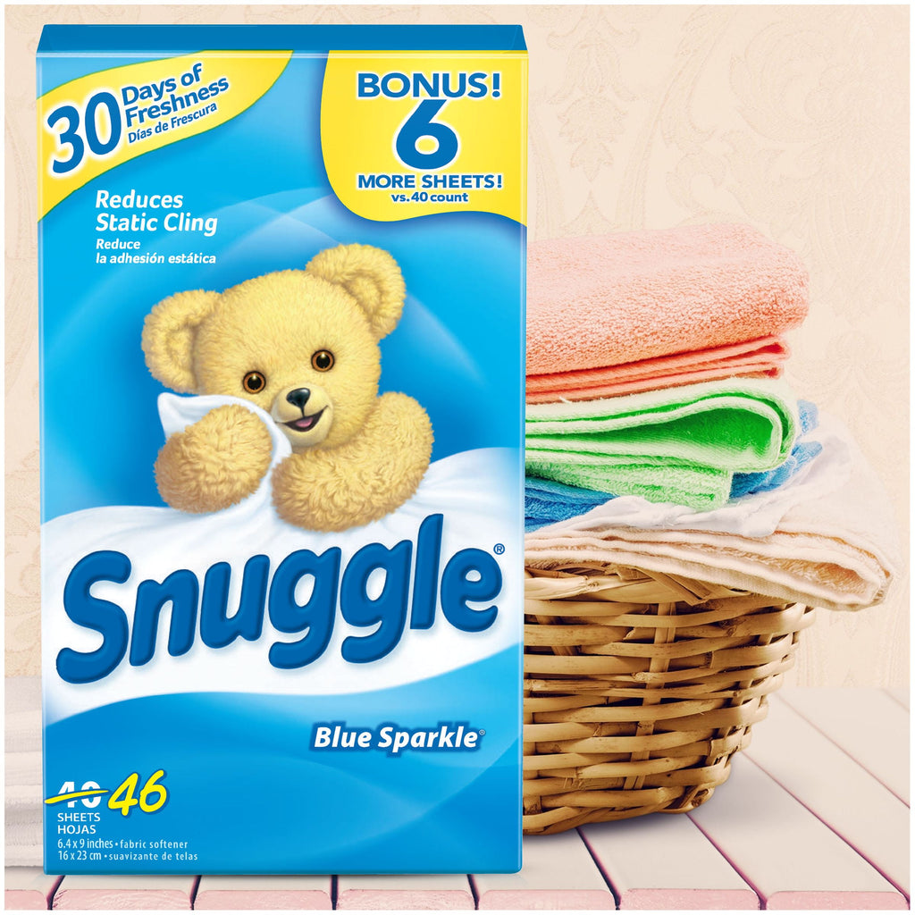Snuggle Fabric Softener Dryer Sheets - Blue Sparkle, 46 Count