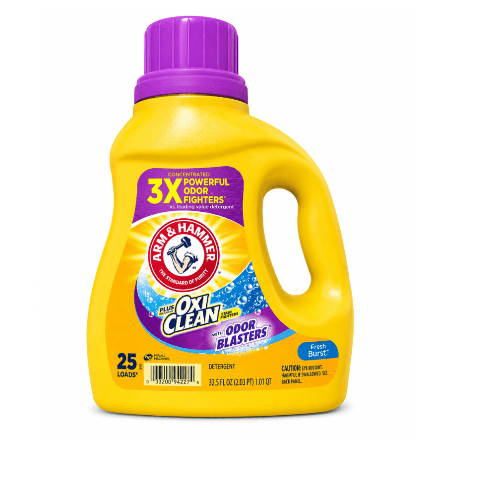 Arm & Hammer Plus OxiClean with Odor Blasters Liquid Laundry Detergent - Fresh Burst, 32.5 fl oz, 25 Loads