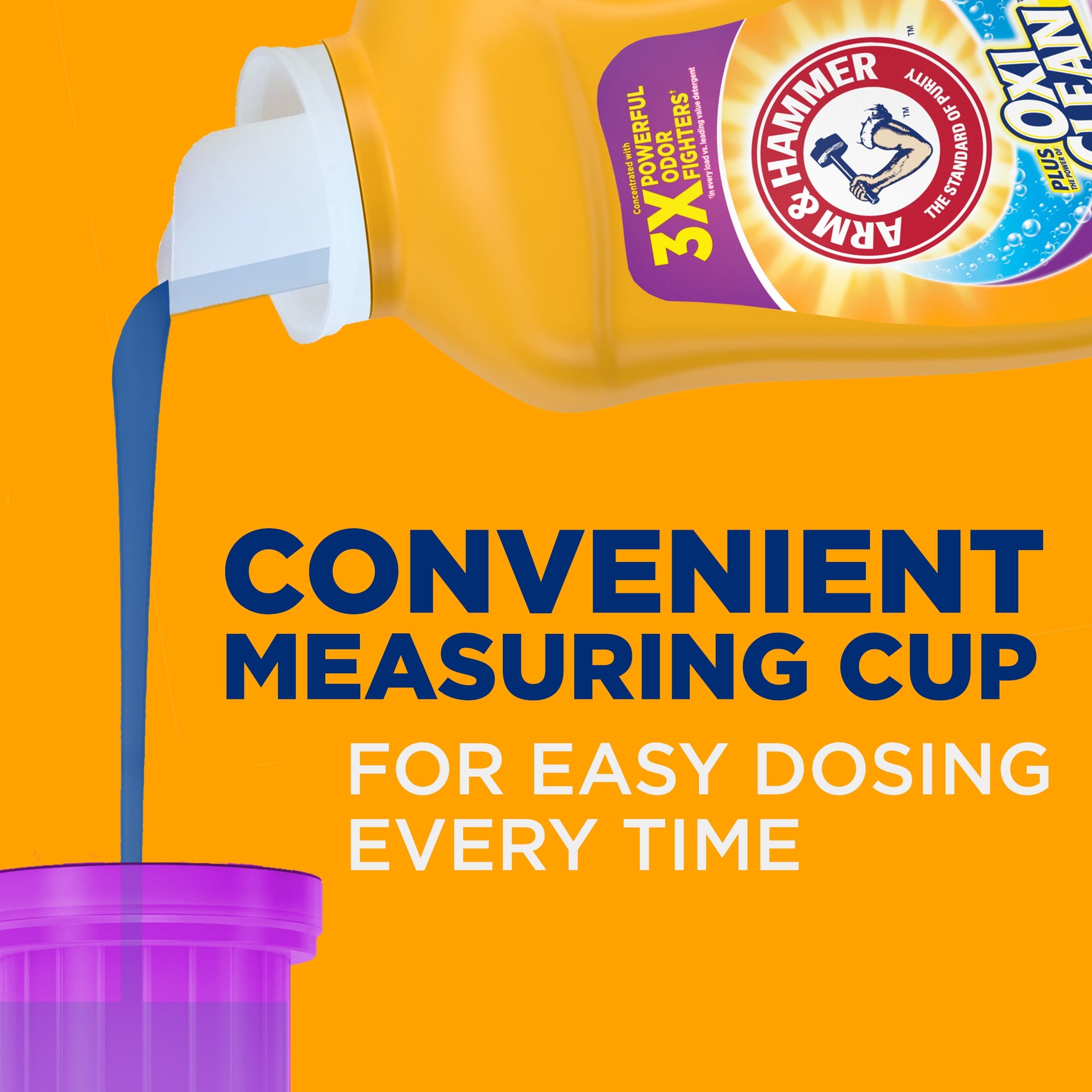 Arm & Hammer Plus OxiClean Odor Blasters Fresh Burst - 21 Loads Liquid Laundry Detergent, 27.5 Fl oz