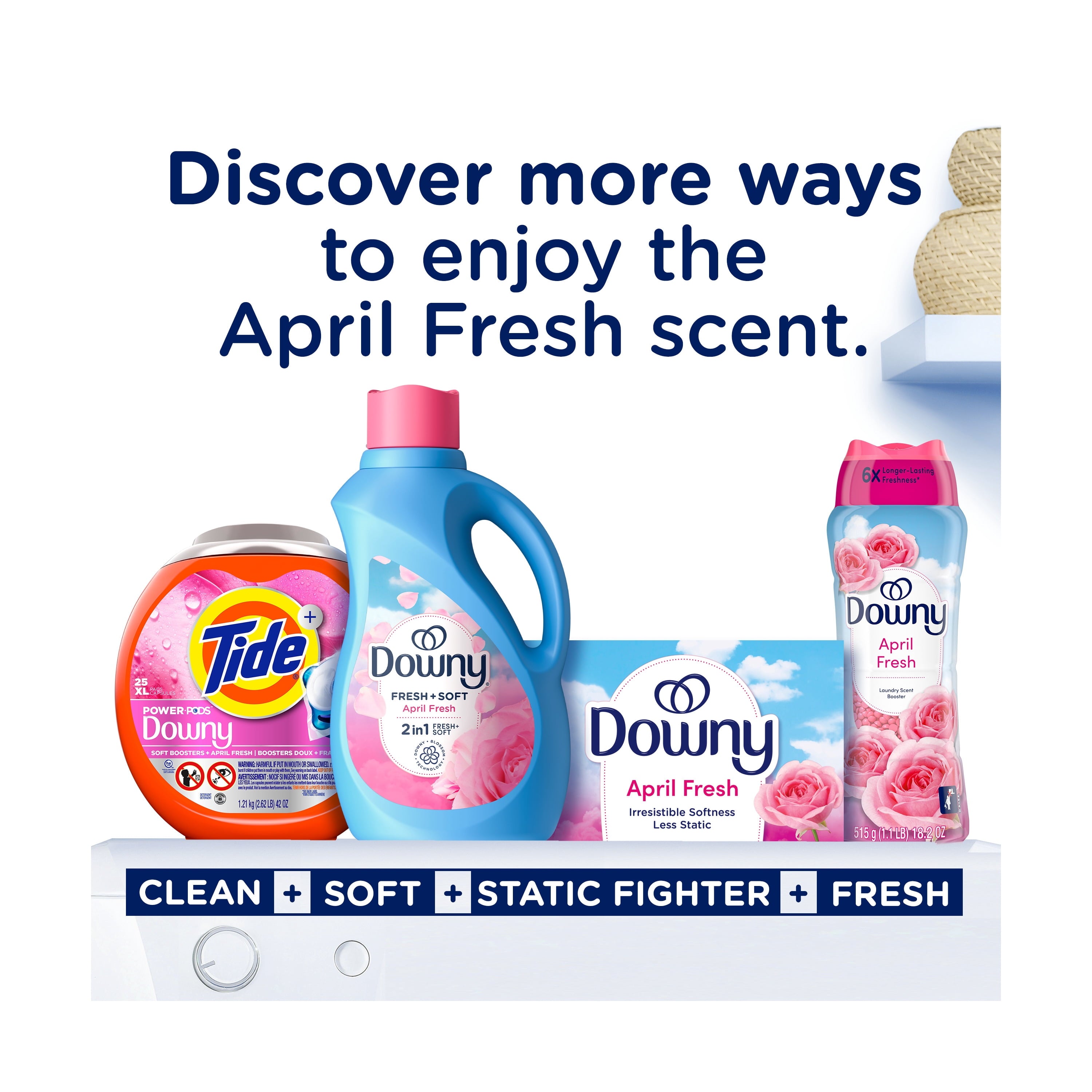 Downy Liquid Fabric Softener and Conditioner - April Fresh Scent, 140 fl oz, 190 Loads