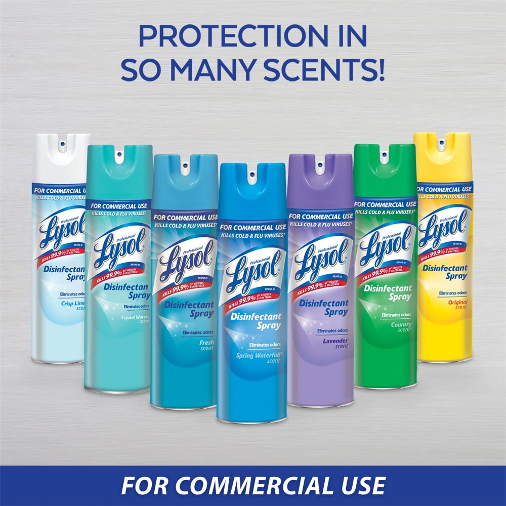Lysol Disinfectant Spray for Commercial Use - Crisp Linen Scent, 19 oz, 1 Count, 1 Pack