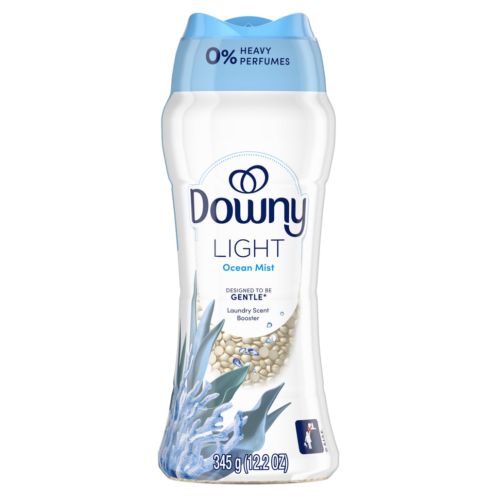 Downy Light In-Wash Scent Booster Laundry Beads - No Heavy Perfumes, Ocean Mist Scent, 12.2 oz