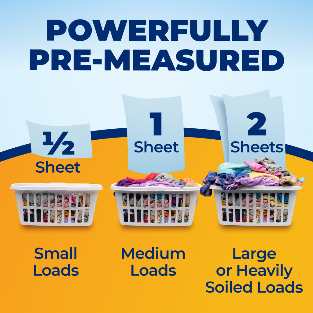 ARM & HAMMER Power Sheets Plus OxiClean Stain Fighters Laundry Detergent - Clean Cotton, 104 Count