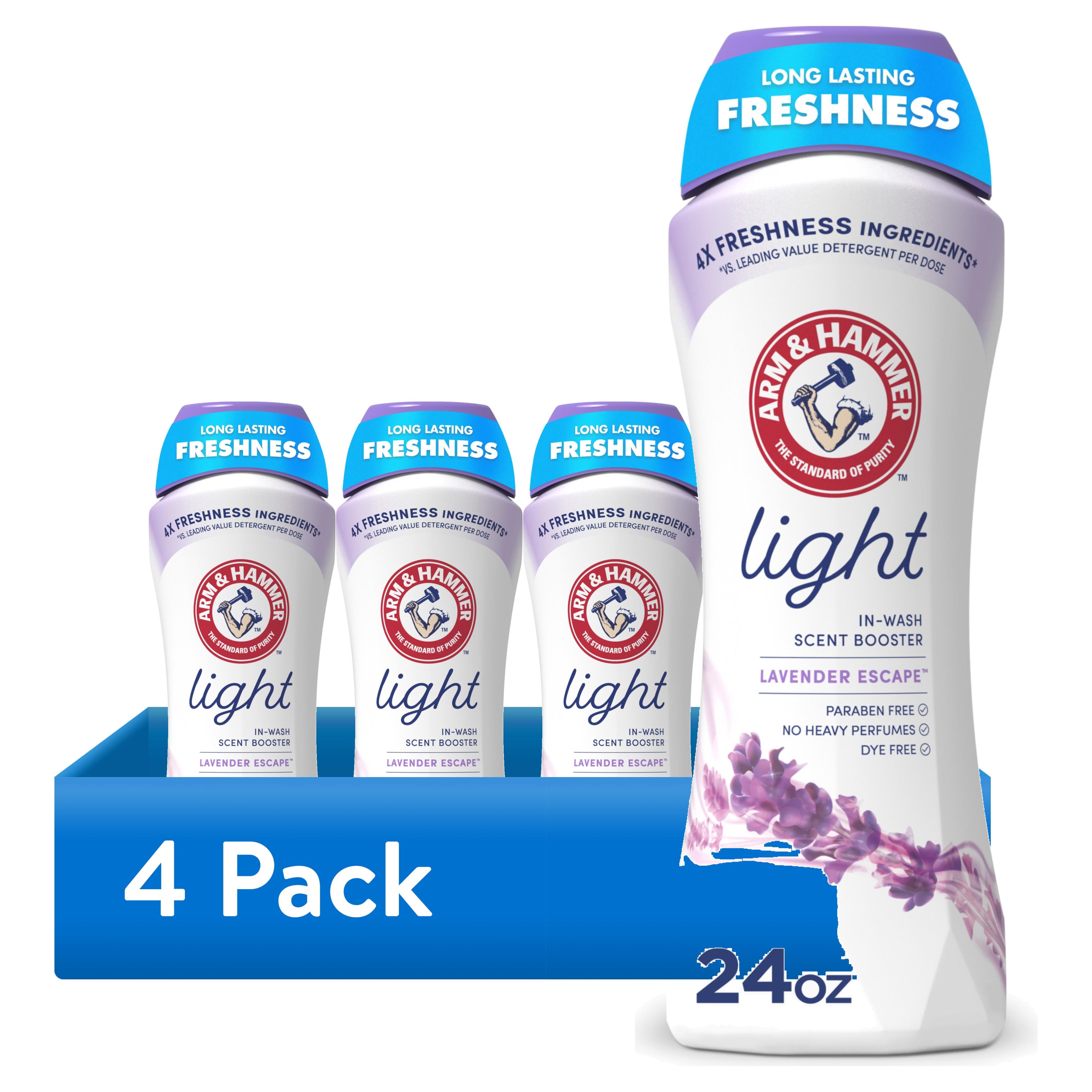 ARM & HAMMER Light In-Wash Scent Booster - Laundry Scent Booster Lavender Escape scent, 24 Oz - 4-Pack