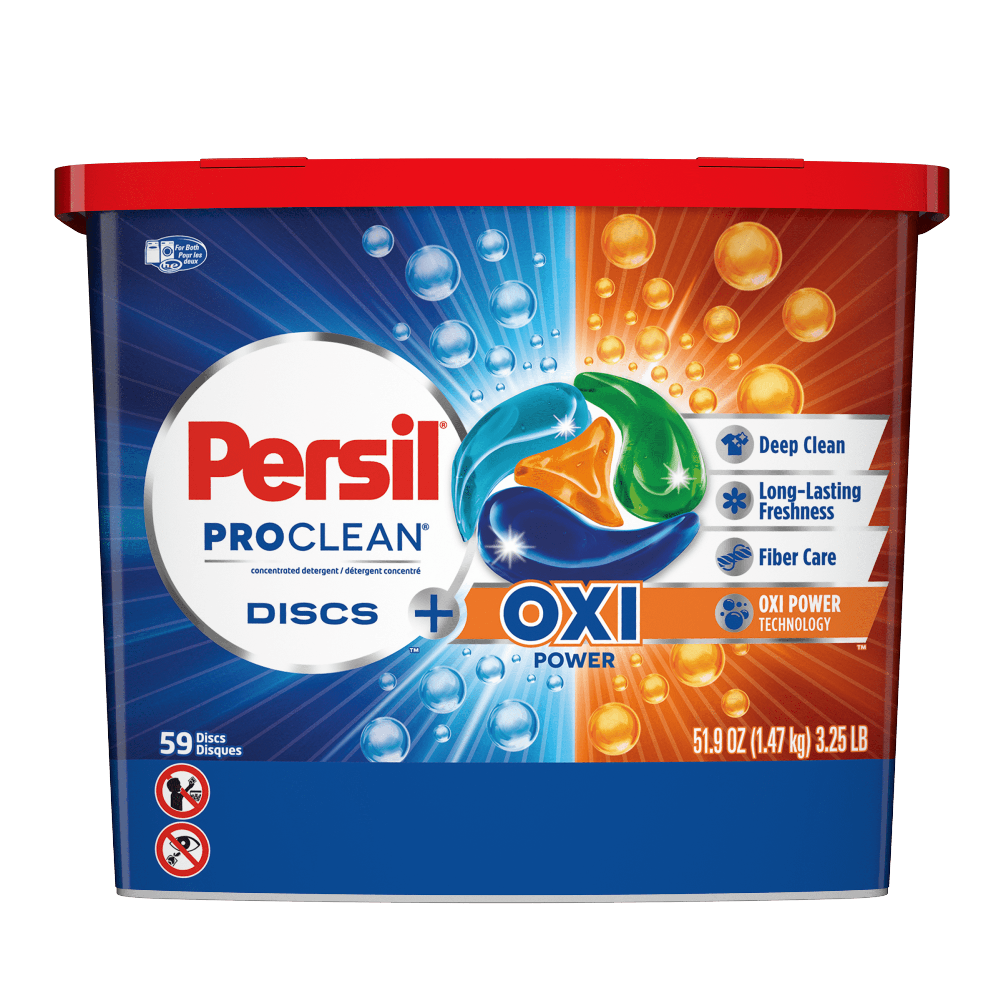 Persil Discs Laundry Detergent Pacs - Oxi, 59 Count