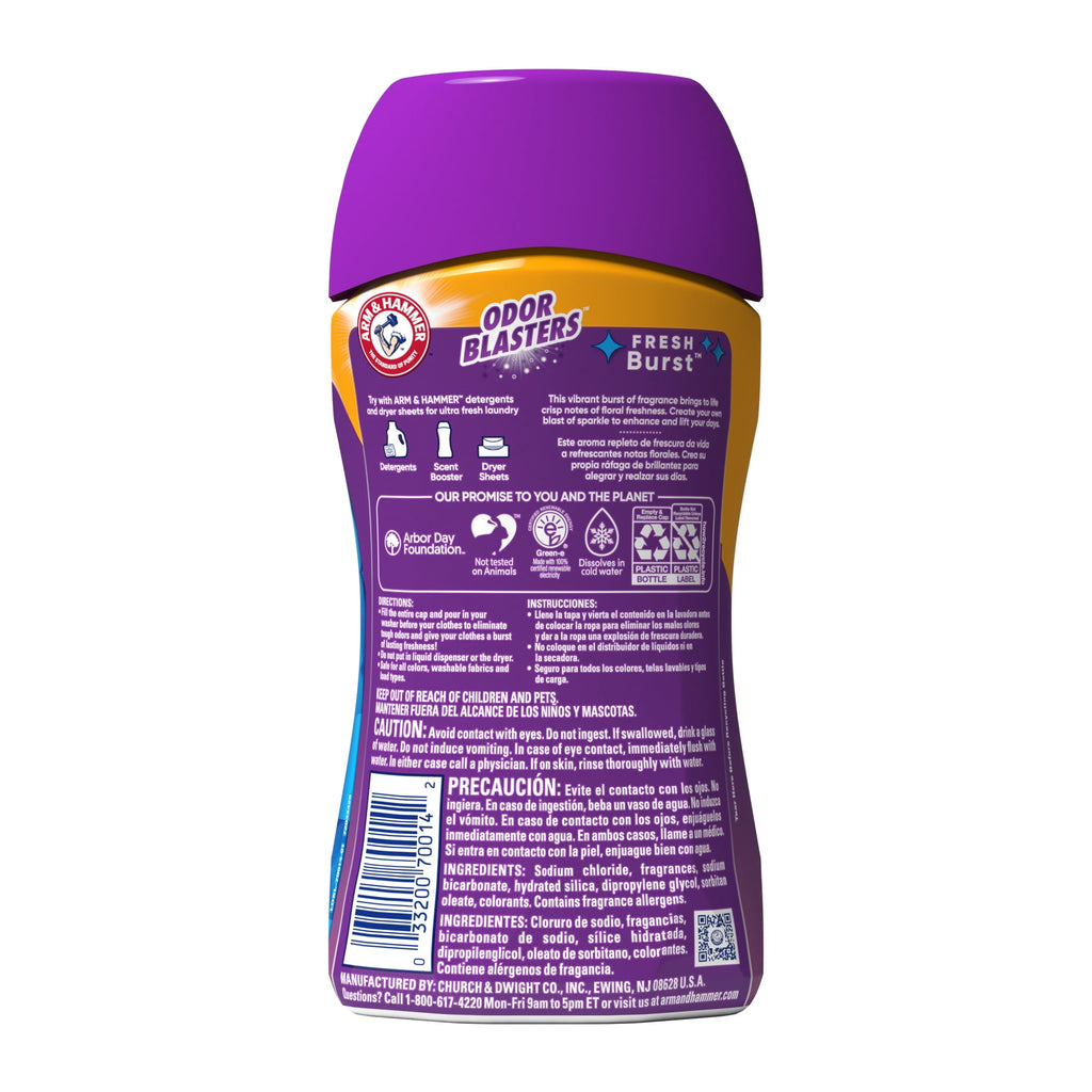 ARM & HAMMER Odor Blasters In-Wash Scent Booster - Laundry Scent Booster Fresh Burst Scent, 12 Oz