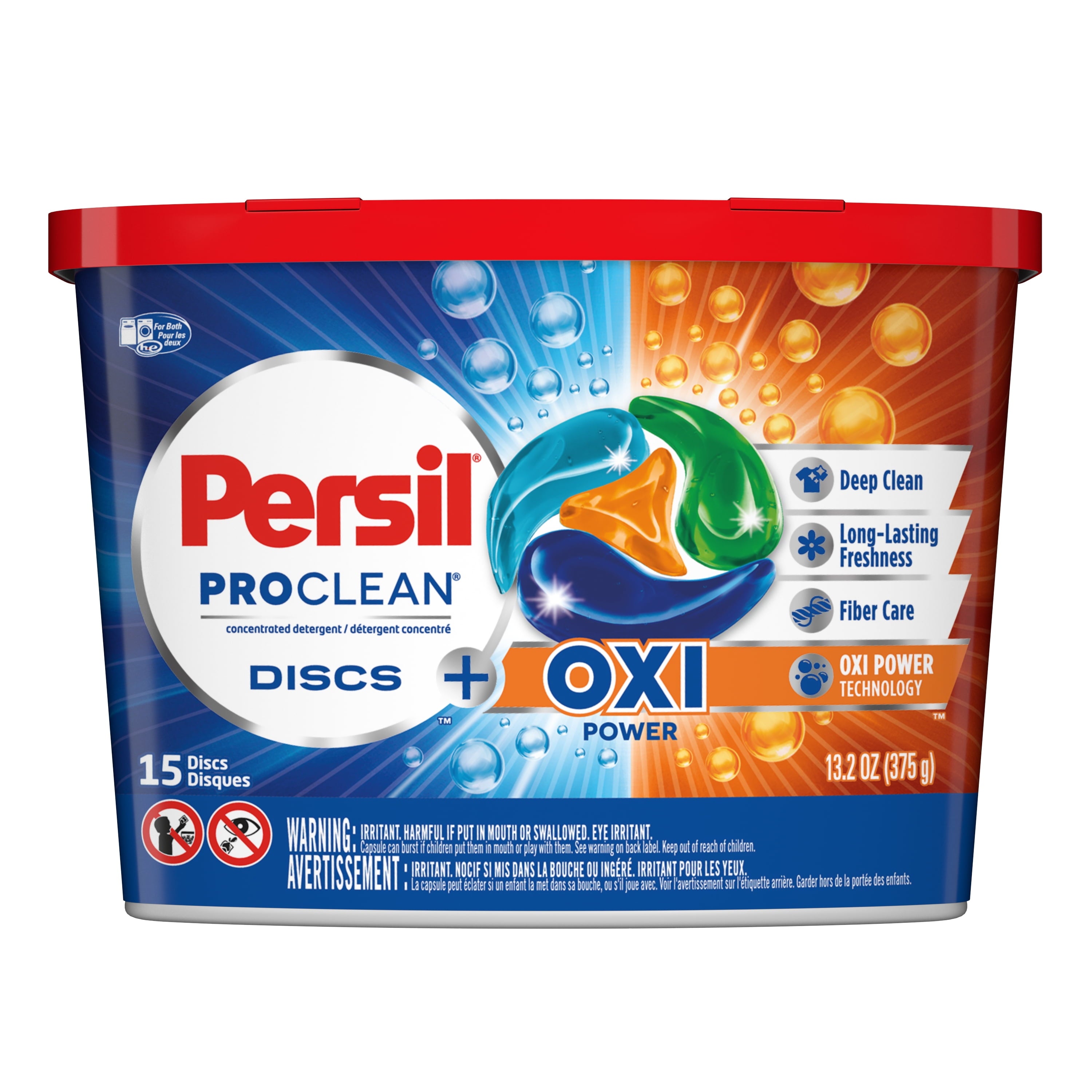 Persil Discs Laundry Detergent Pacs - Oxi, 15 Count - 2-Pack