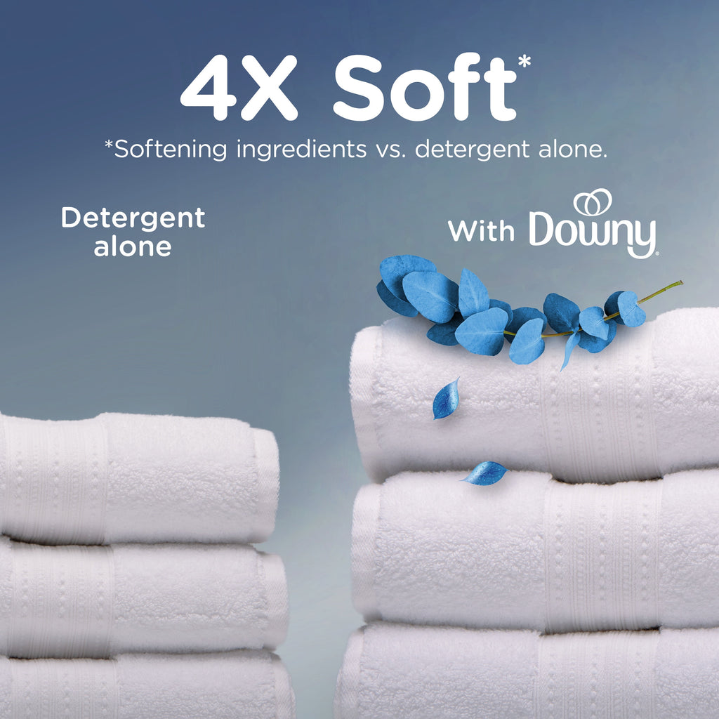 Downy Ultra Soft Fabric Softener Liquid - Balance, Crisp Rain and Blue Eucalyptus, 44 fl oz, 66 Loads - 4-Pack