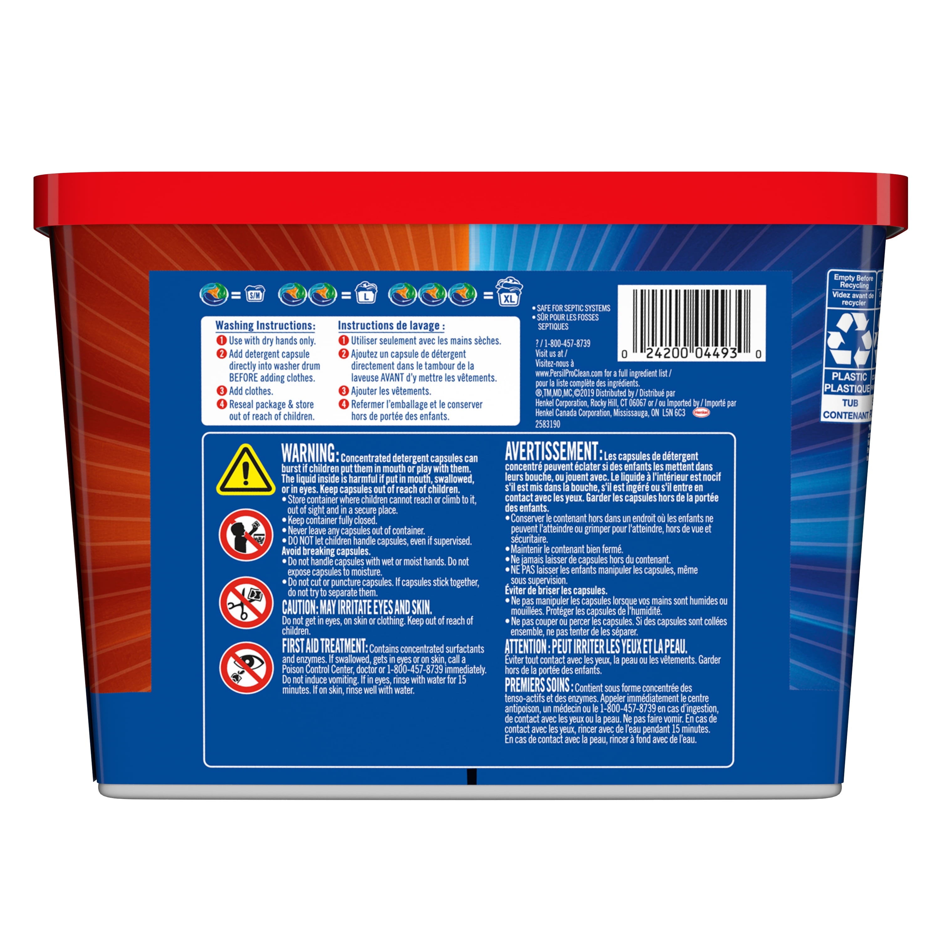 Persil Discs Laundry Detergent Pacs - Oxi, 15 Count