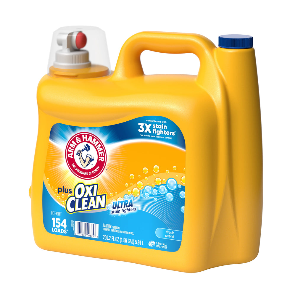 ARM & HAMMER Plus OxiClean Ultra Stain Fighters Liquid Detergent - Fresh Scent, 200 Fl Oz