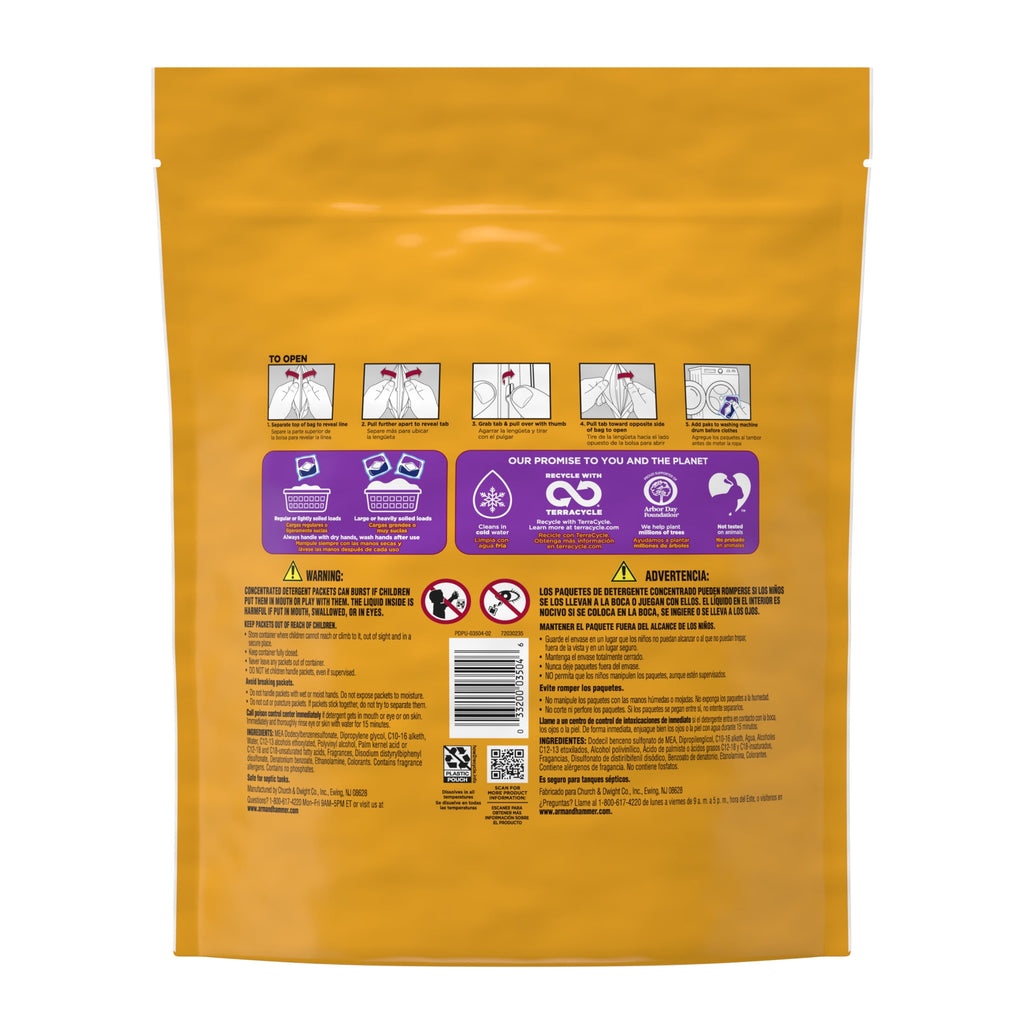 ARM & HAMMER Plus OxiClean With Odor Blasters Laundry Detergent - 5-IN-1 Power Paks, 72 Count