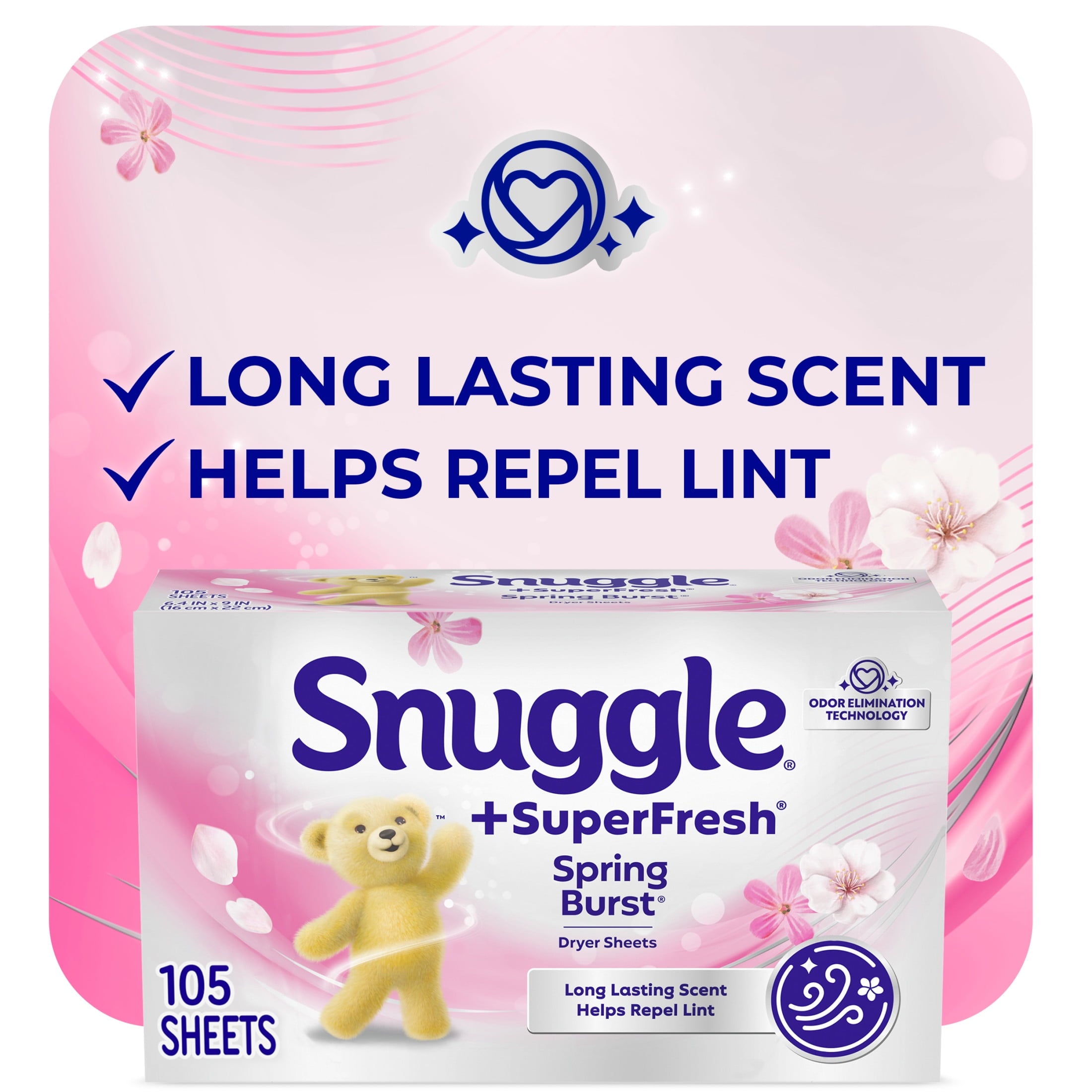 Snuggle SuperFresh Spring Burst Dryer Sheets - 105 Count - 2-Pack
