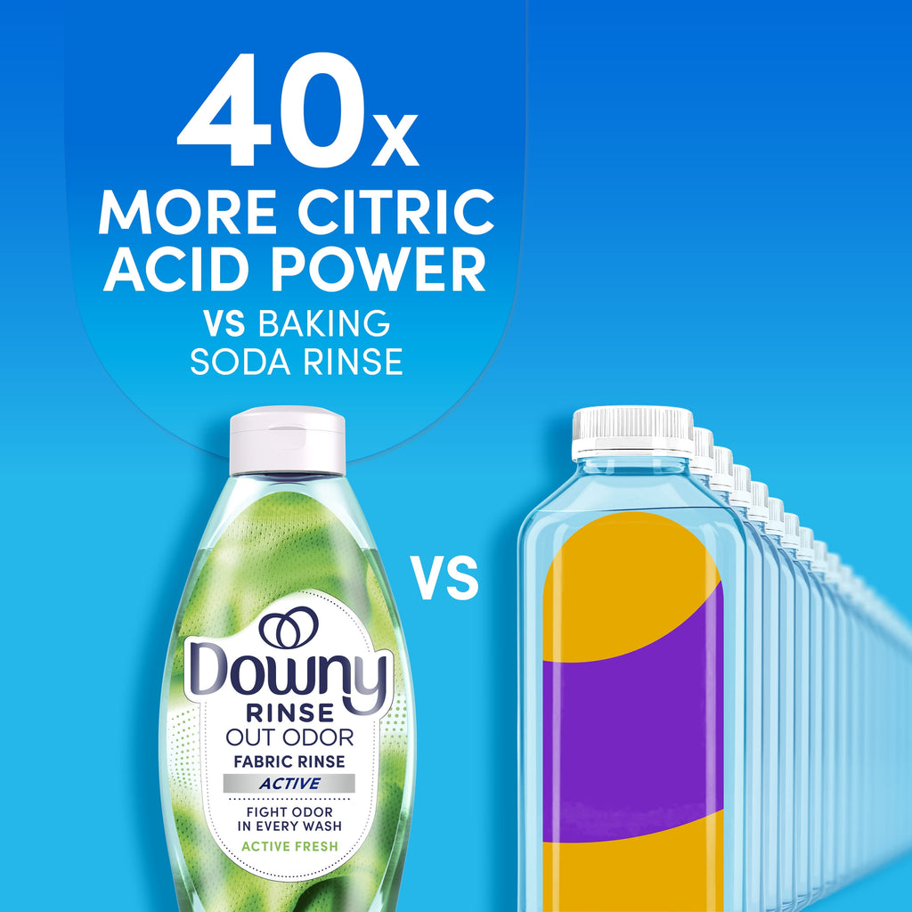 Downy Rinse Out Odor Laundry Rinse - Active Fresh Scent, 48 fl oz