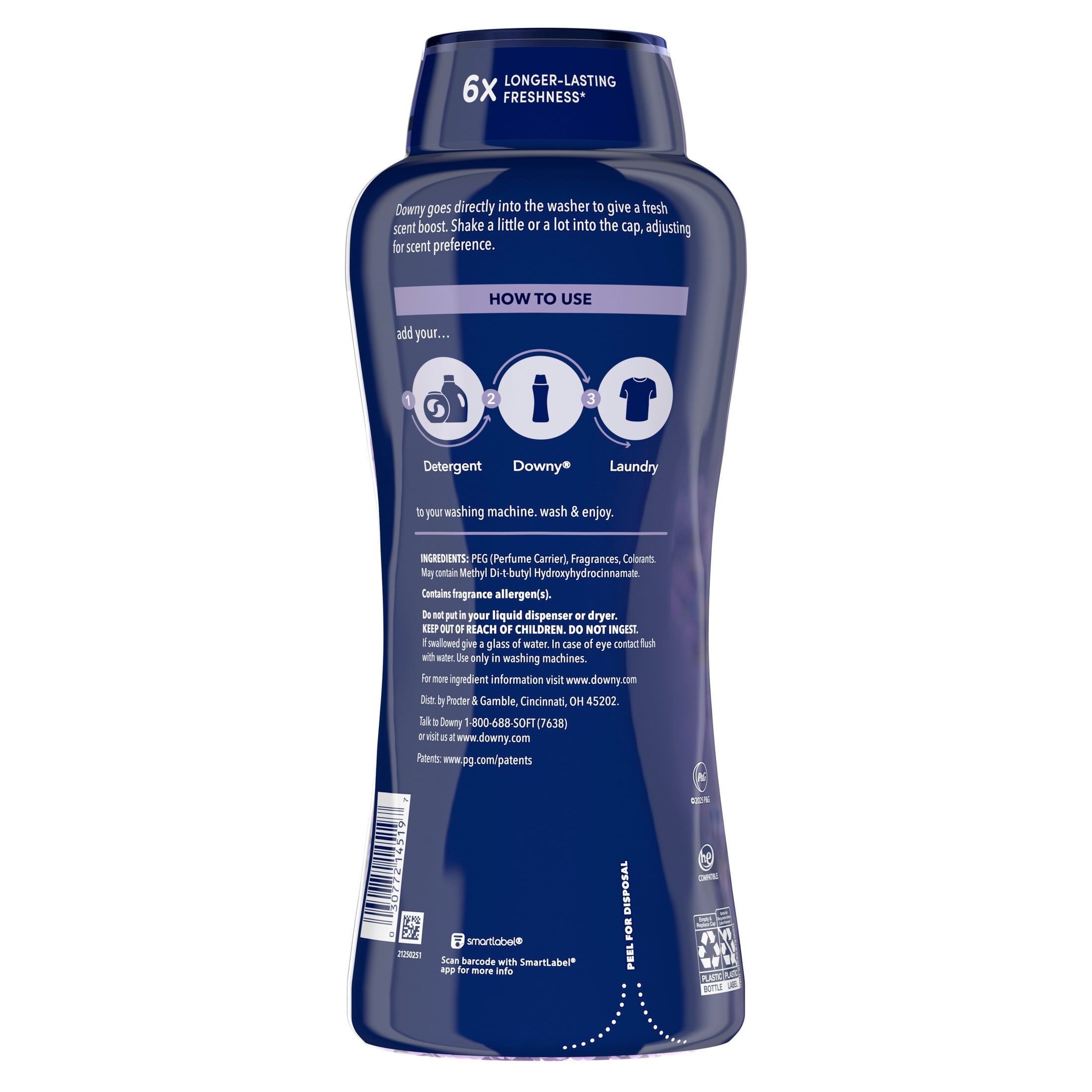 Downy Laundry Scent Beads - In-Wash Scent Booster, Infusions Calm Lavender and Vanilla Bean Scent, 30.1 oz