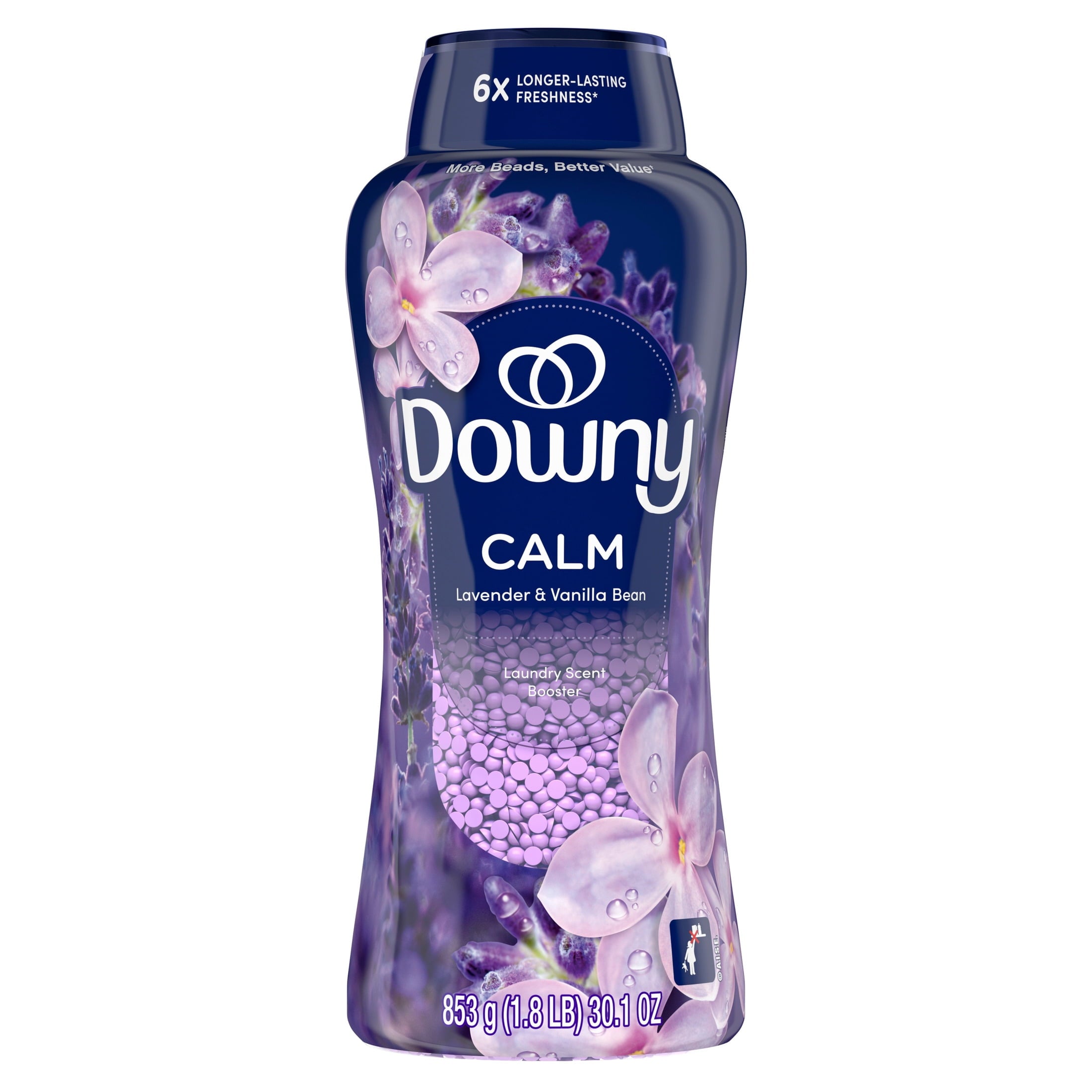Downy Laundry Scent Beads - In-Wash Scent Booster, Infusions Calm Lavender and Vanilla Bean Scent, 30.1 oz