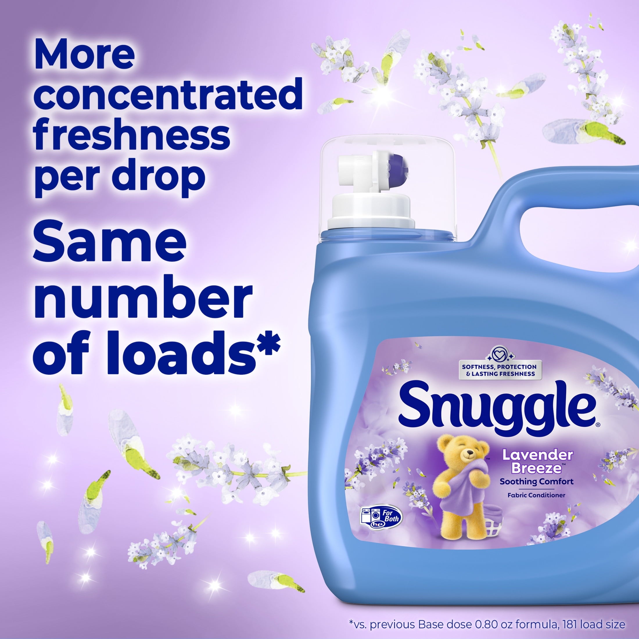 Snuggle Liquid Fabric Softener - Lavender Breeze Soothing Comfort, 123.1 oz, 181 Loads