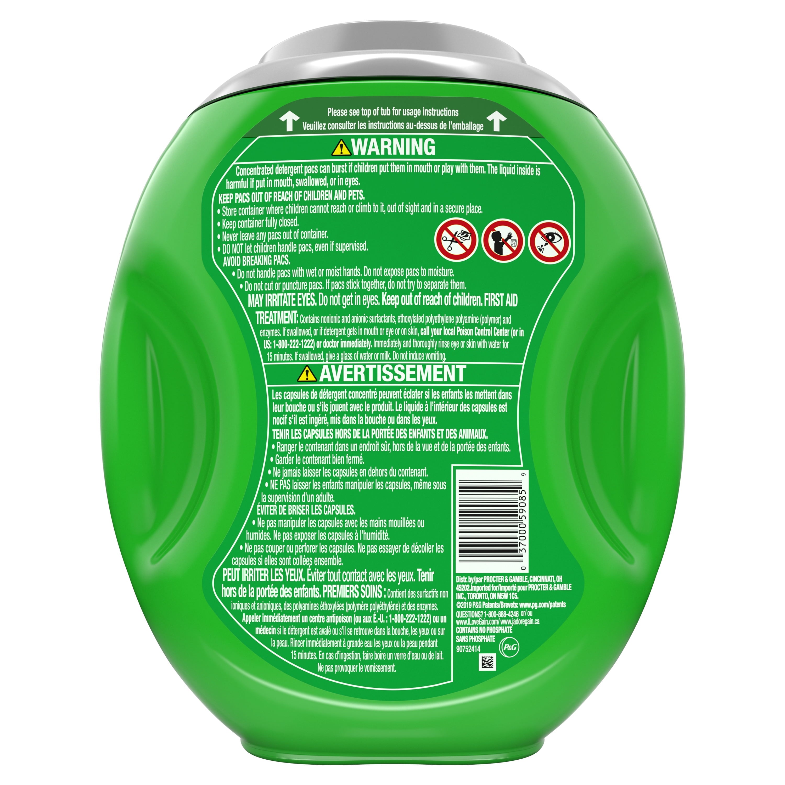 Gain Ultra Flings Original - Laundry Detergent Pacs, 48 Count