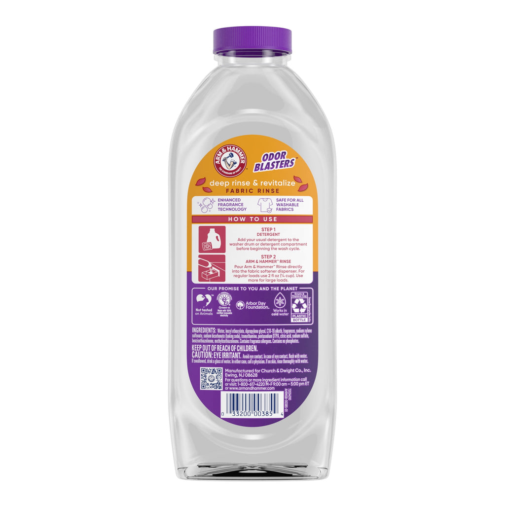ARM & HAMMER Odor Blasters Deep Rinse and Revitalize Fabric Rinse - Fresh Escape, 28 fl oz
