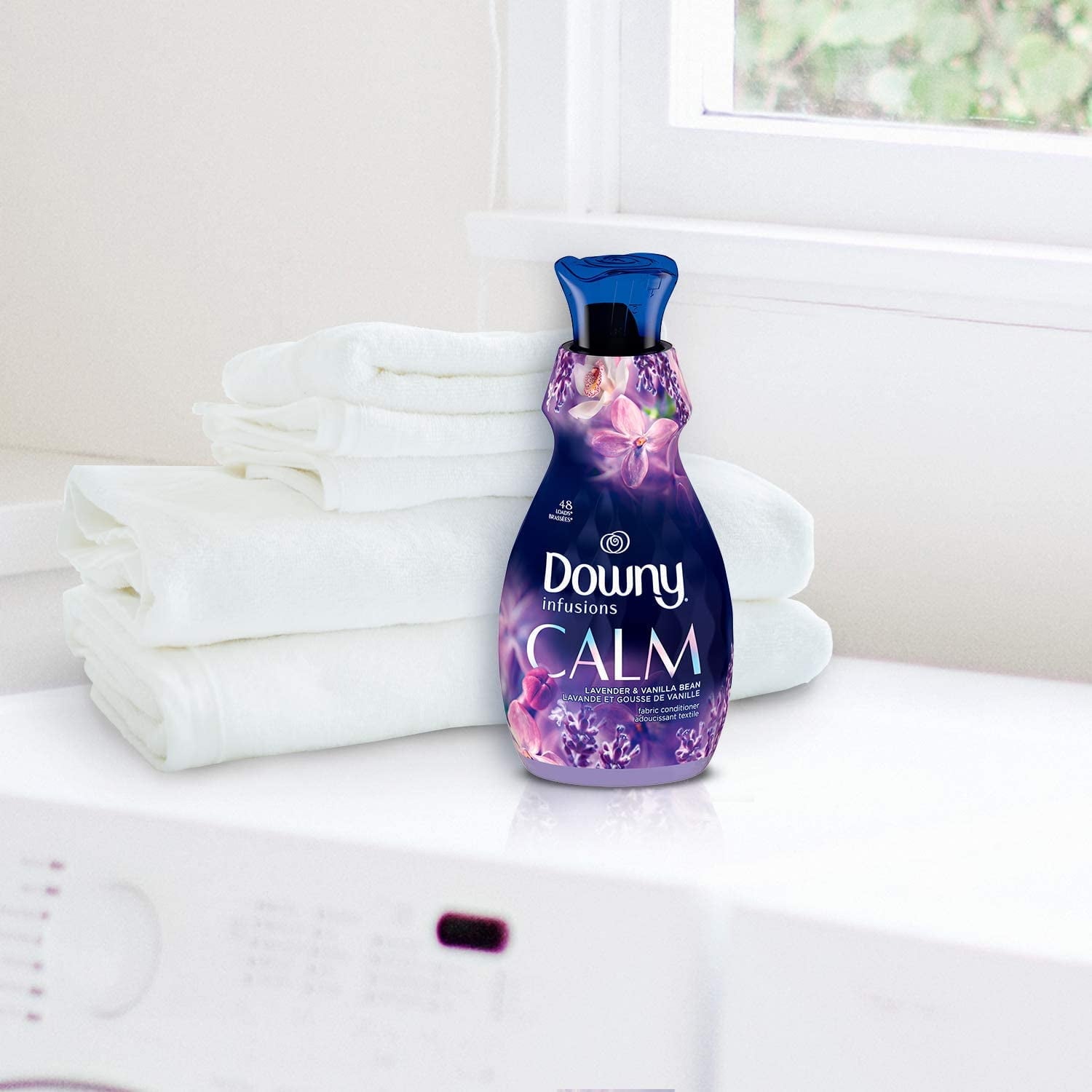 Downy Ultra Soft Fabric Softener Liquid - Calm, Lavender and Vanilla Bean, 56 fl oz, Pack of 2
