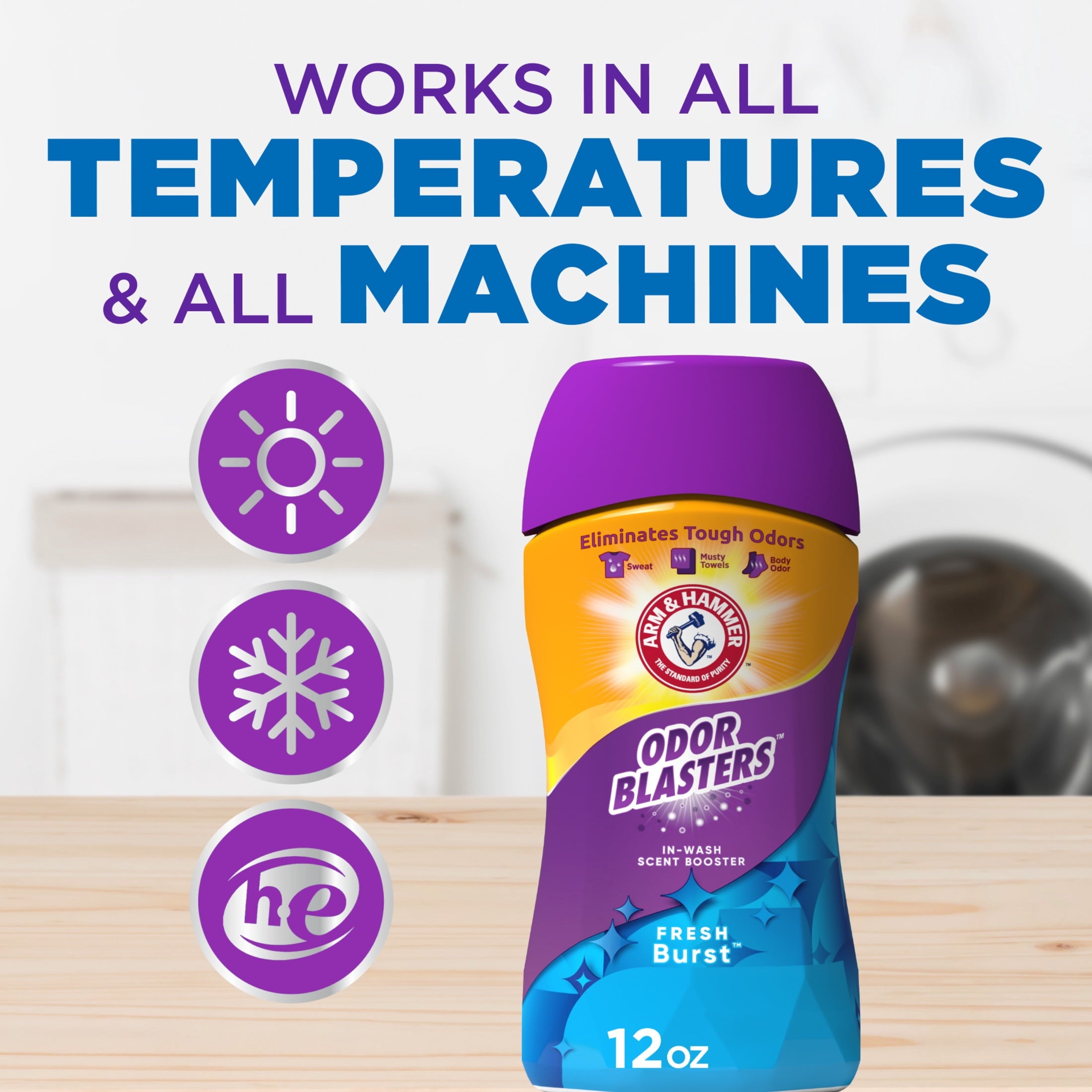 ARM & HAMMER Odor Blasters In-Wash Scent Booster - Laundry Scent Booster Fresh Burst Scent, 12 Oz