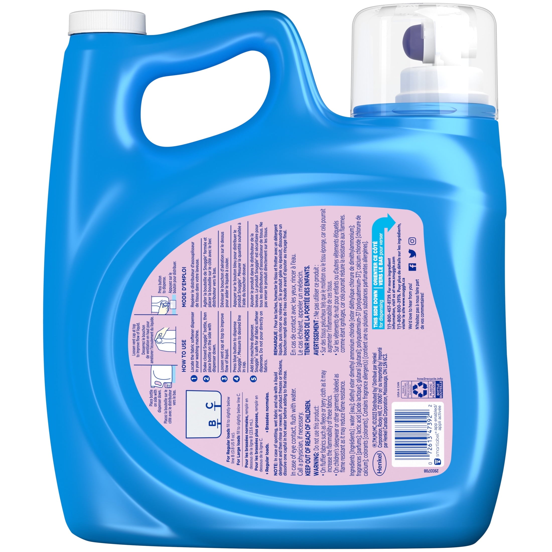 Snuggle Liquid Fabric Softener - Lavender & Vanilla Orchid, 145 oz, 181 Loads