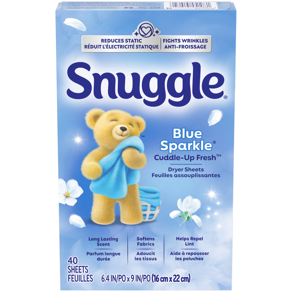 Snuggle Blue Sparkle Cuddle Up Fresh Dryer Sheets - 40 Count