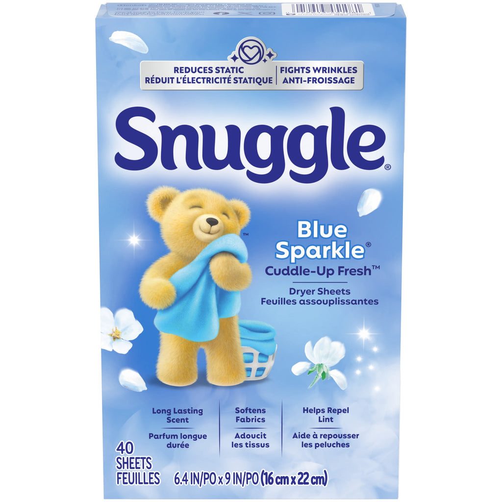 Snuggle Blue Sparkle Cuddle Up Fresh Dryer Sheets - 40 Count - 2-Pack
