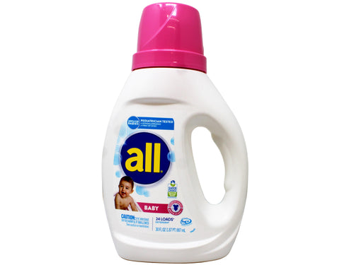 All Liquid Laundry Detergent - Gentle for Baby, 24 Loads, 30 FL OZ - 3 Pack